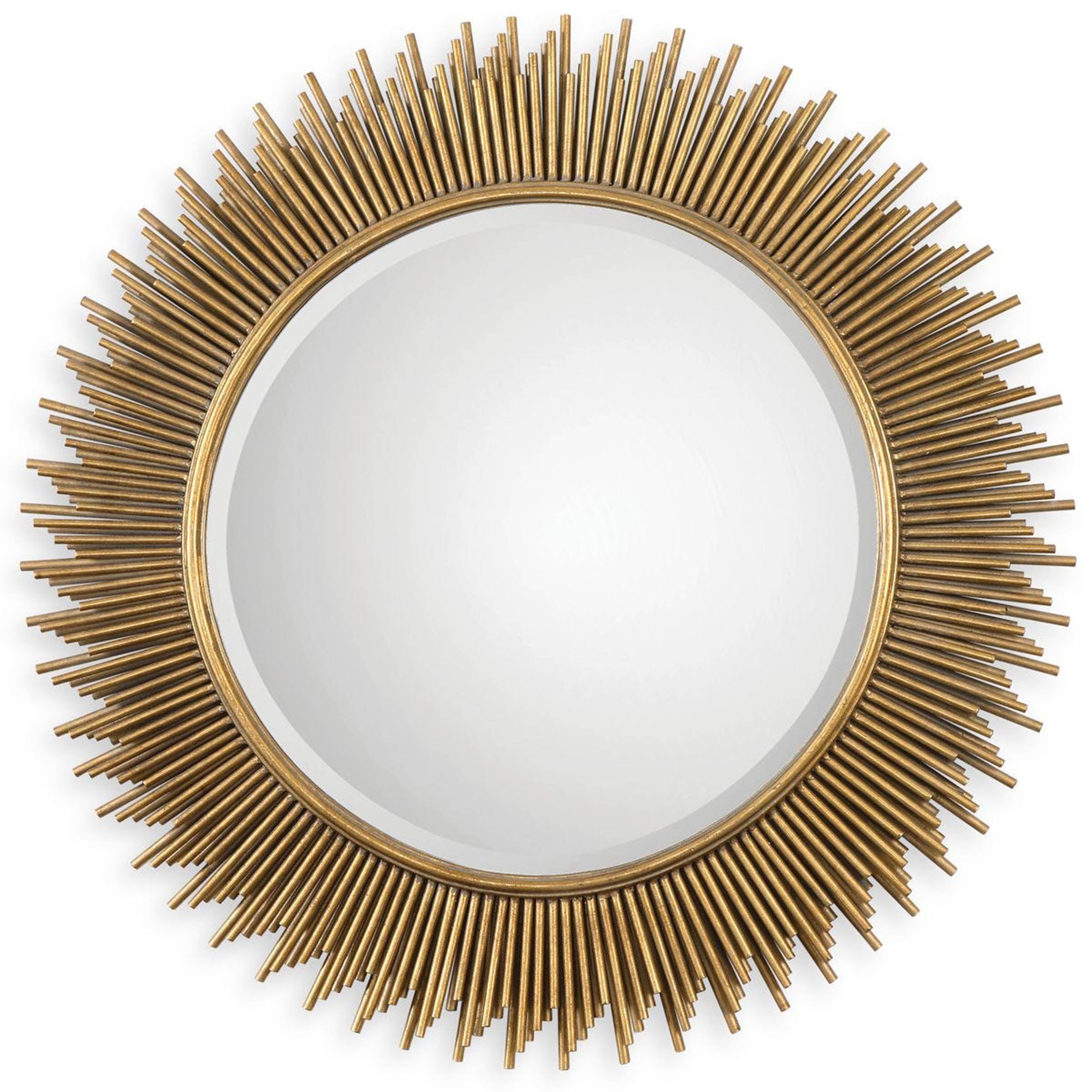 Marlo Round Mirror, Gold