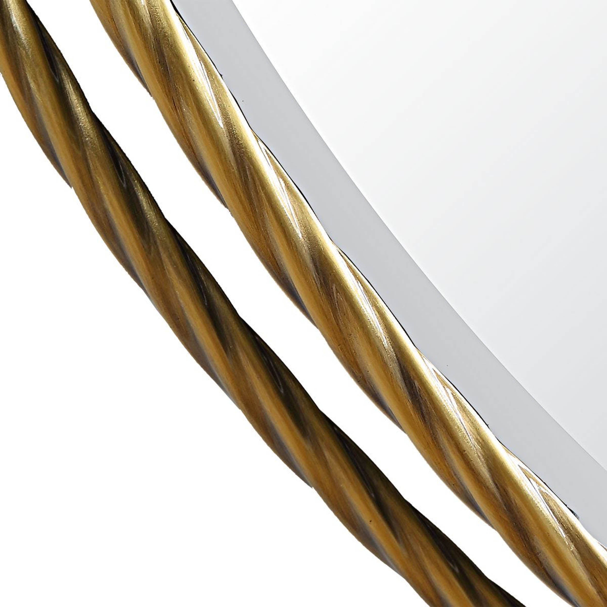 Guardrail Round Mirror, Gold