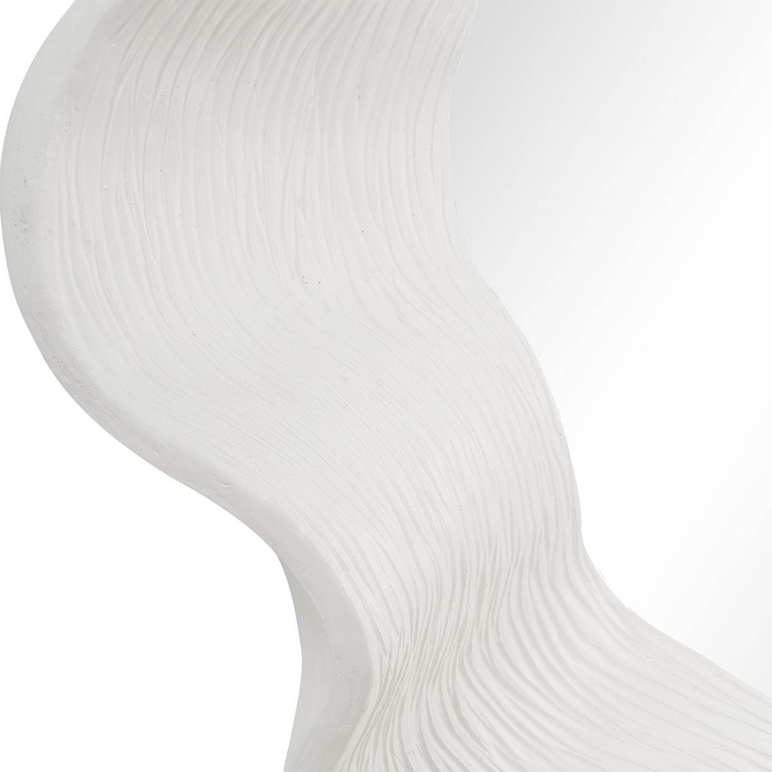 Wave Length Round Mirror, White