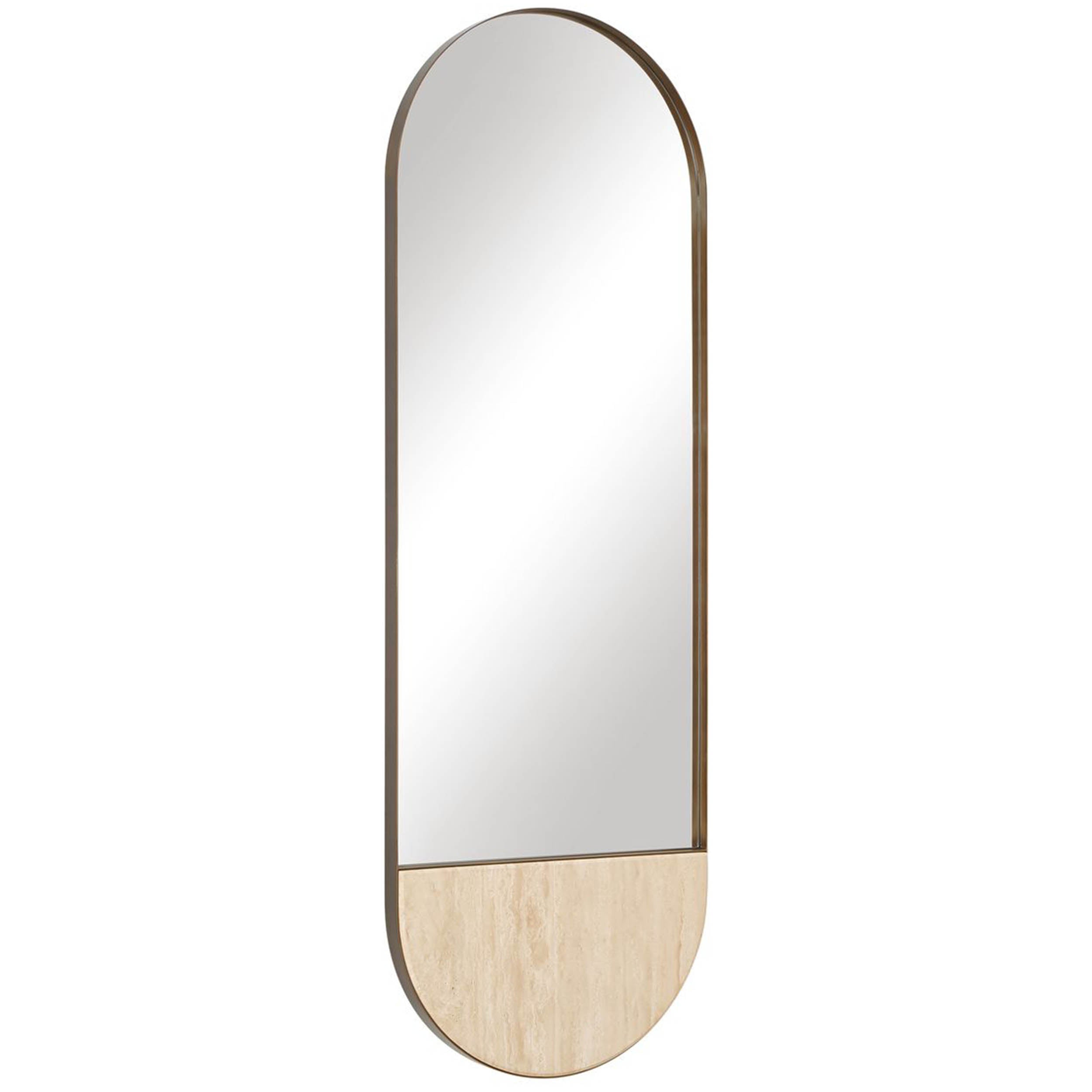 Russo Tall Oval Mirror, Gold