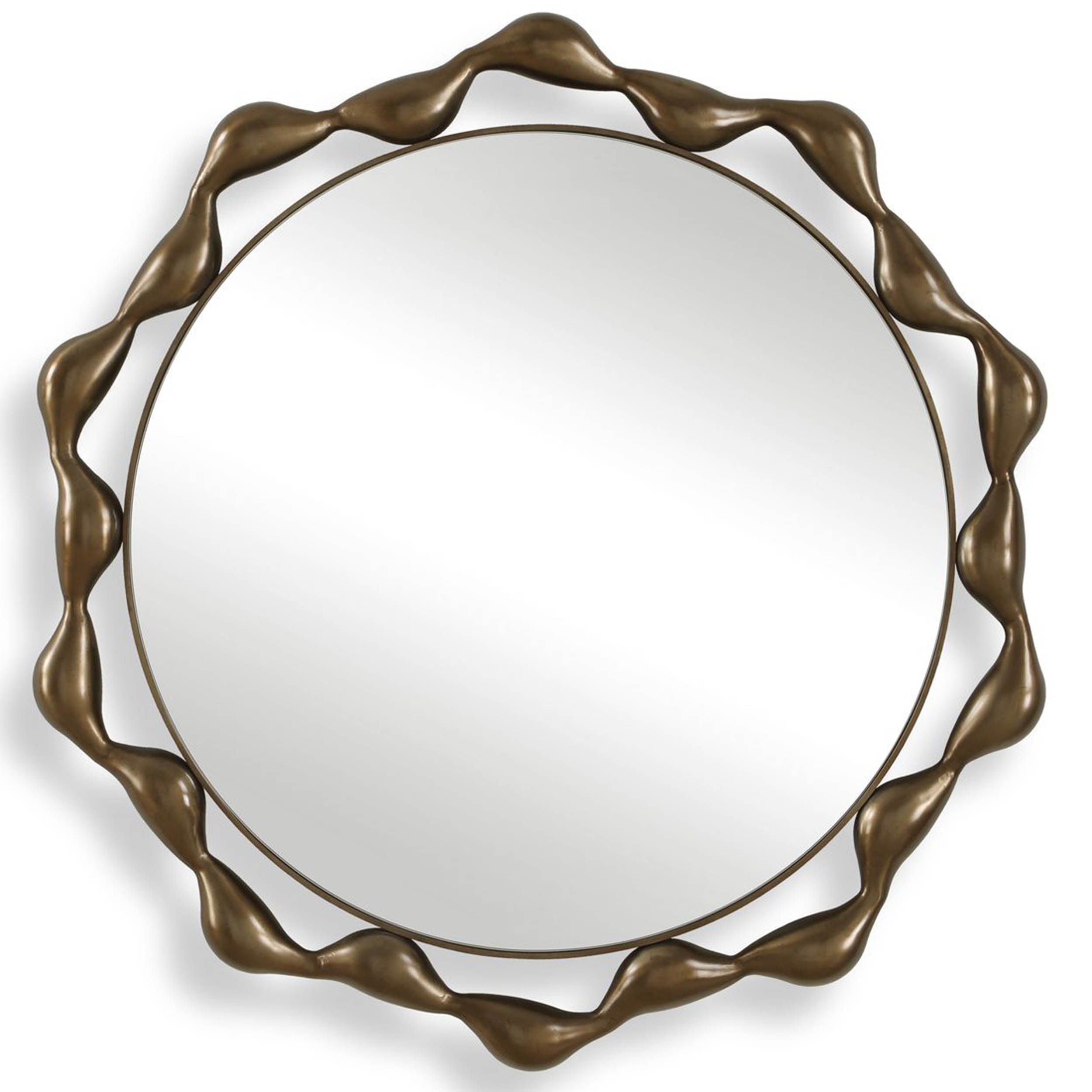 Remolino Round Mirror, Bronze
