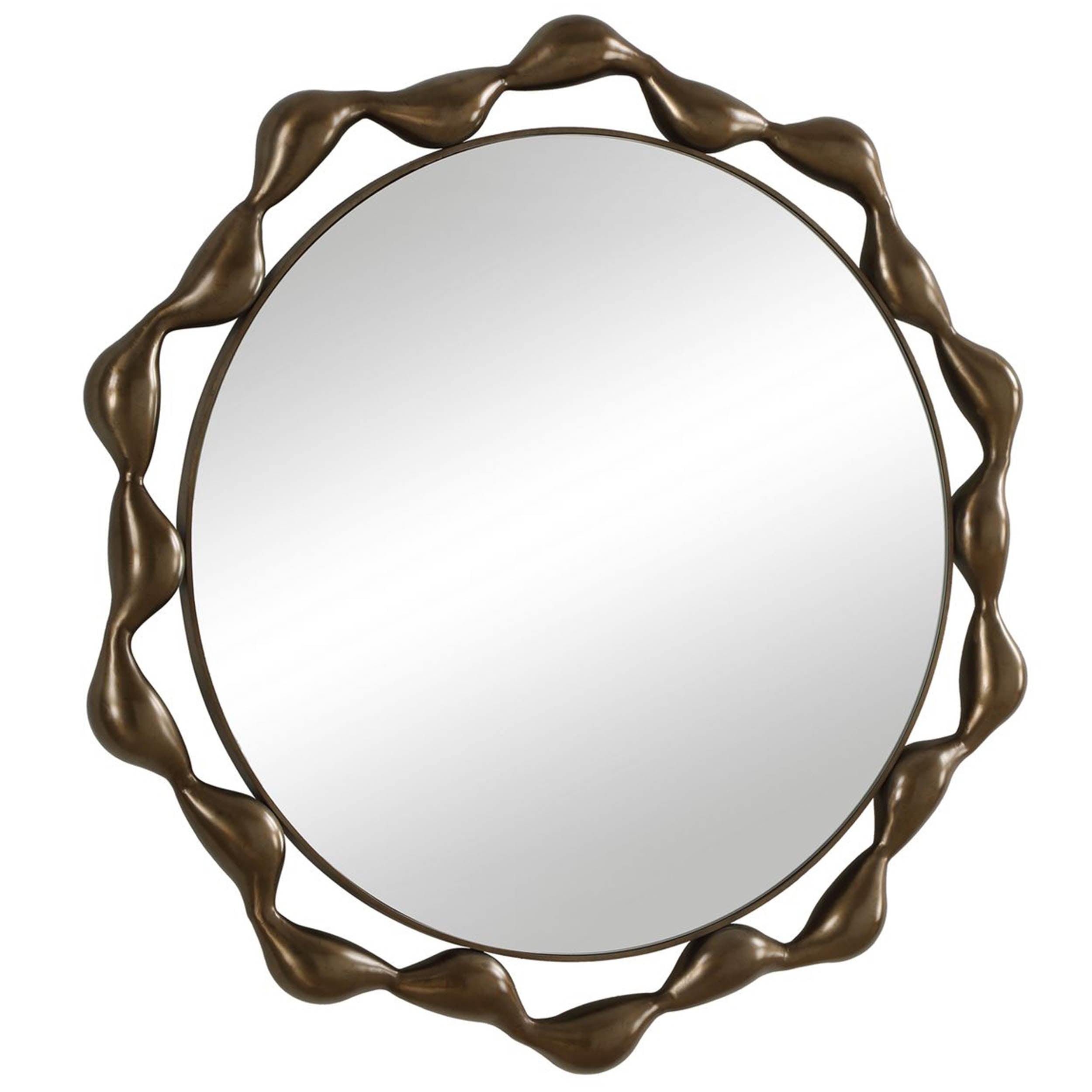 Remolino Round Mirror, Bronze
