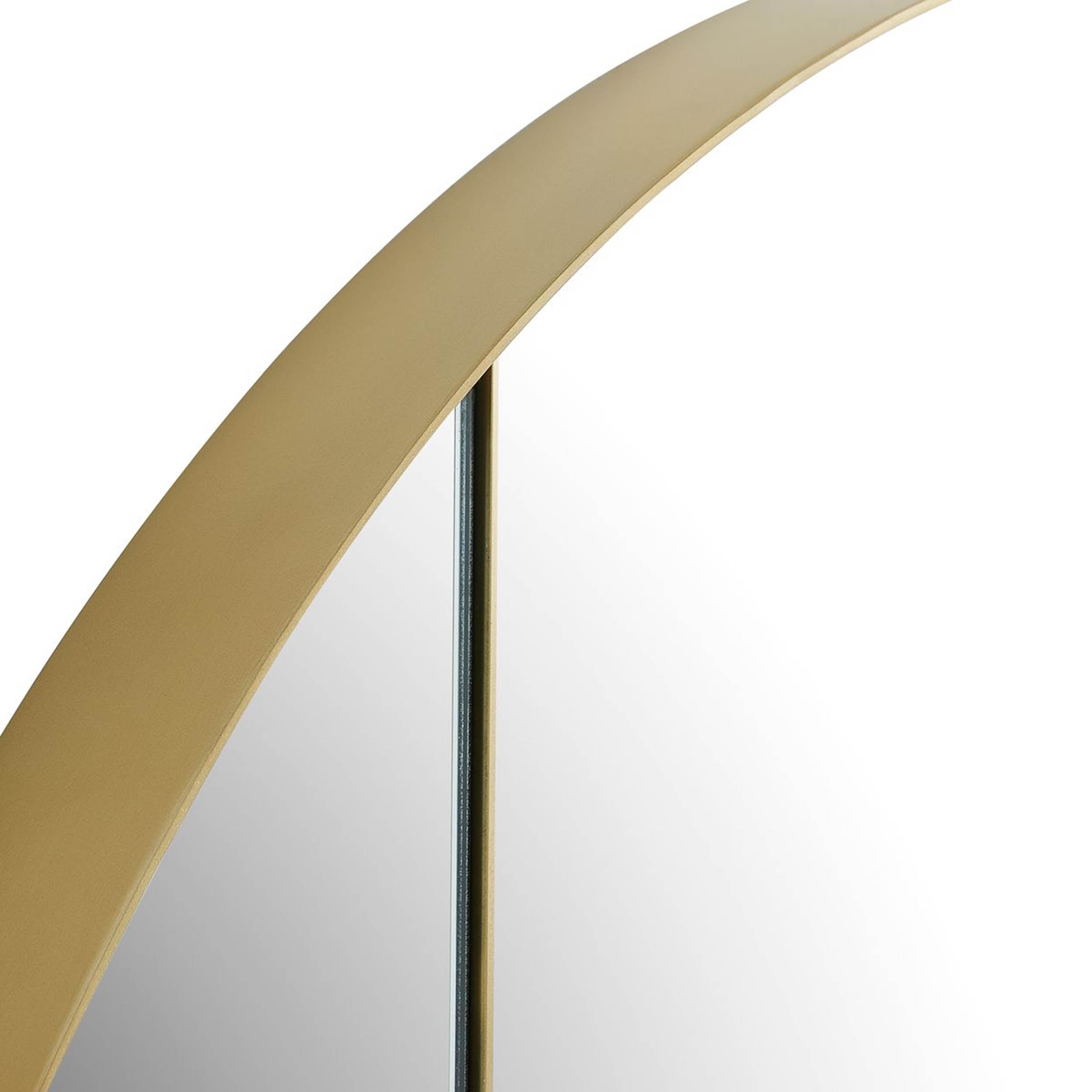 Amram Round Mirror, Gold