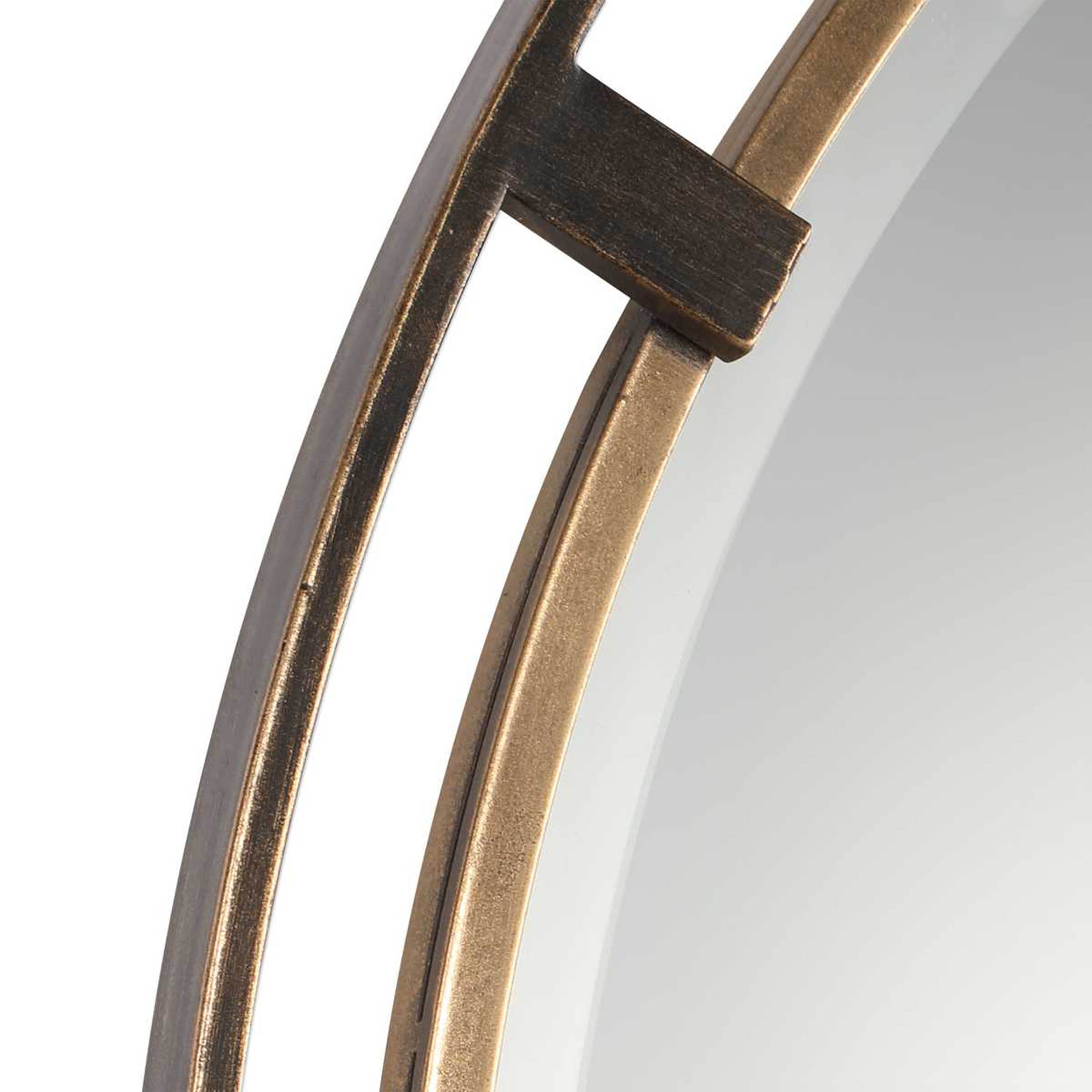 Carrizo Round Mirror, Bronze