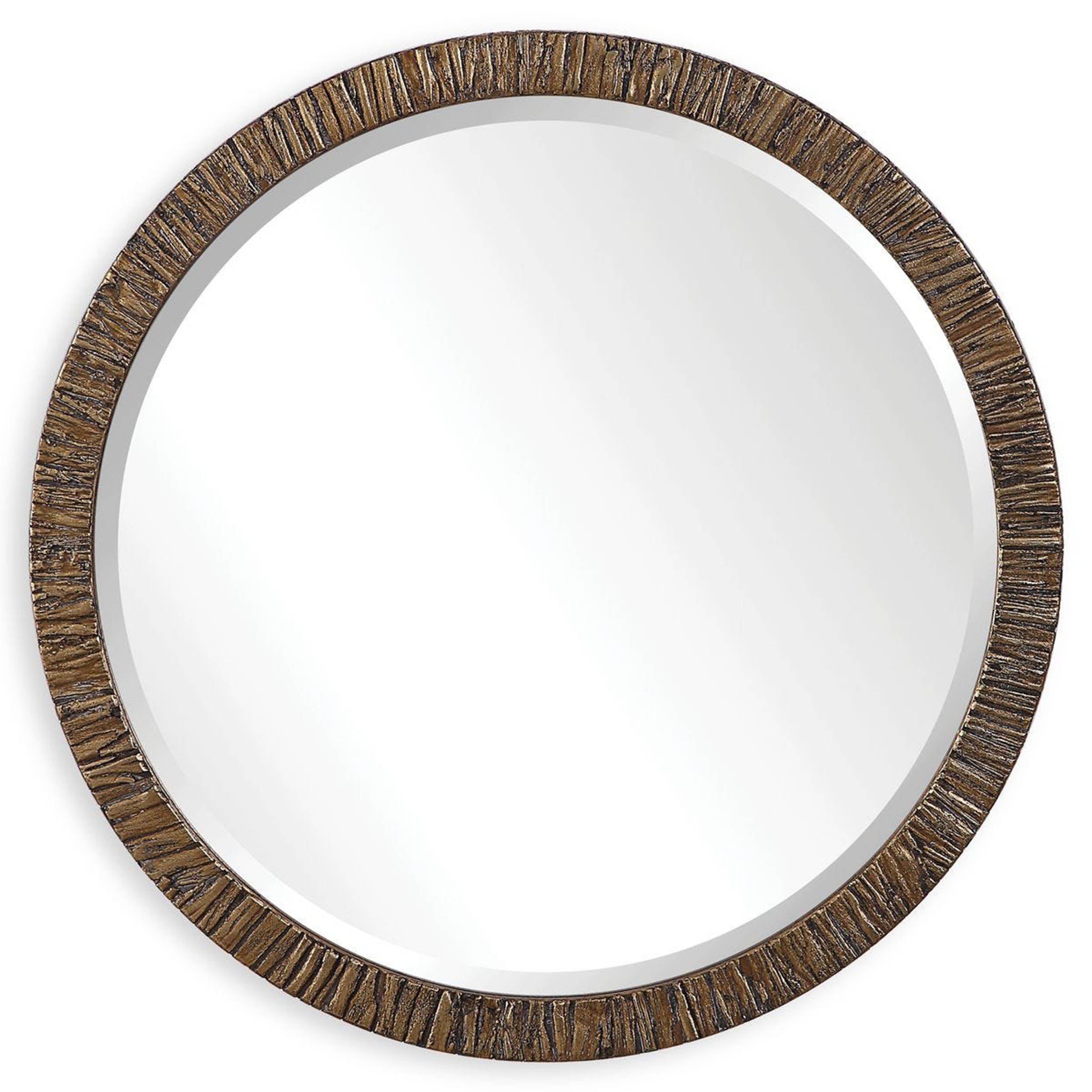 Wayde Round Mirror, Gold