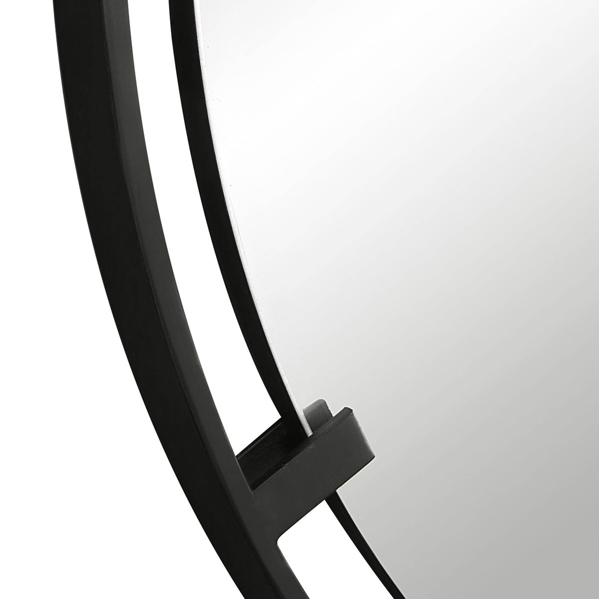 Cashel Round Mirror, Black