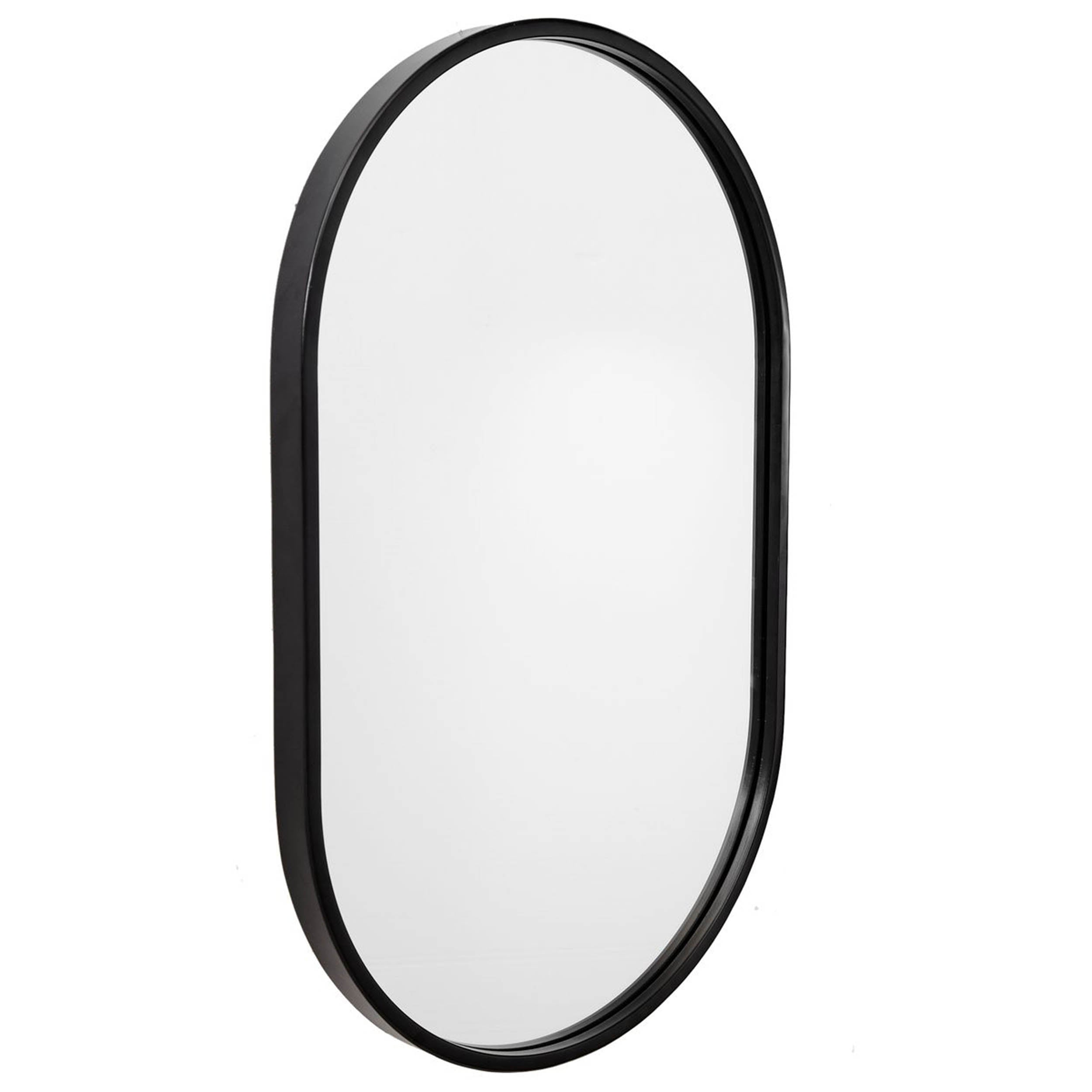 Varina Oval Mirror, Black