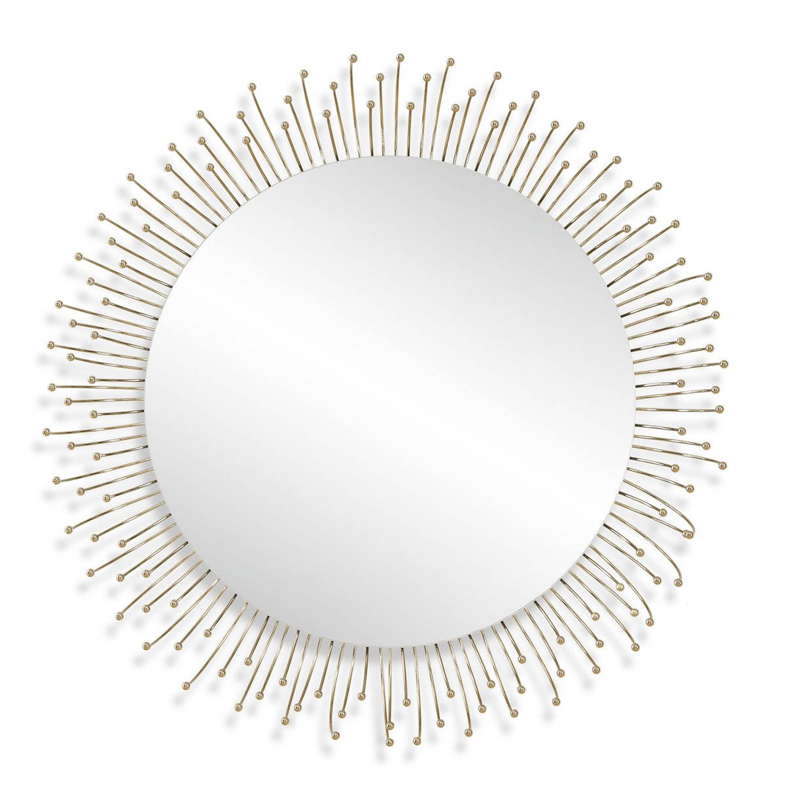 Aga Round Mirror, Gold