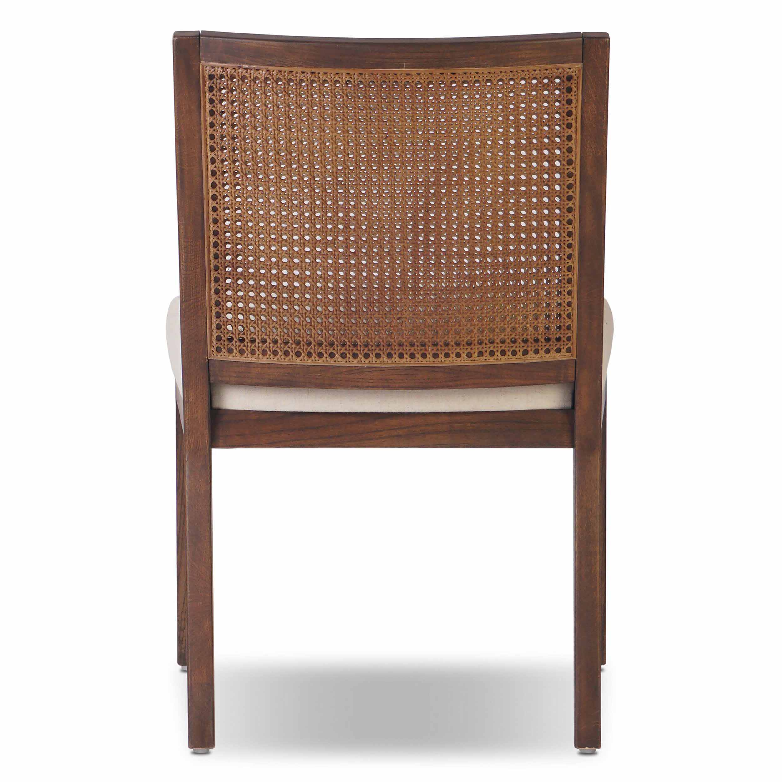 Antonia Cane Armless Dining Chair, Savile Flax, Almond Nettlewood