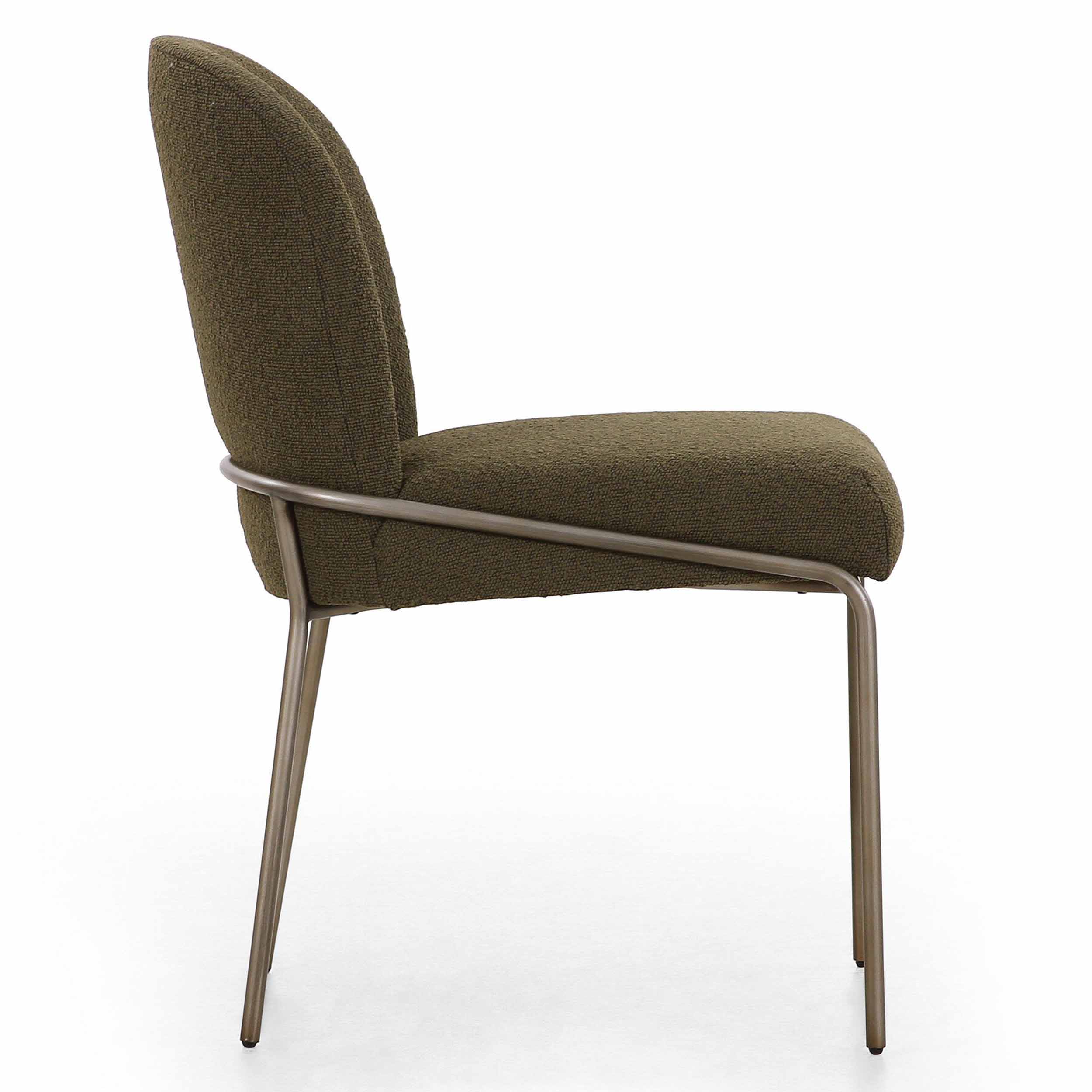 Astrud Dining Chair, FIQA Boucle Olive