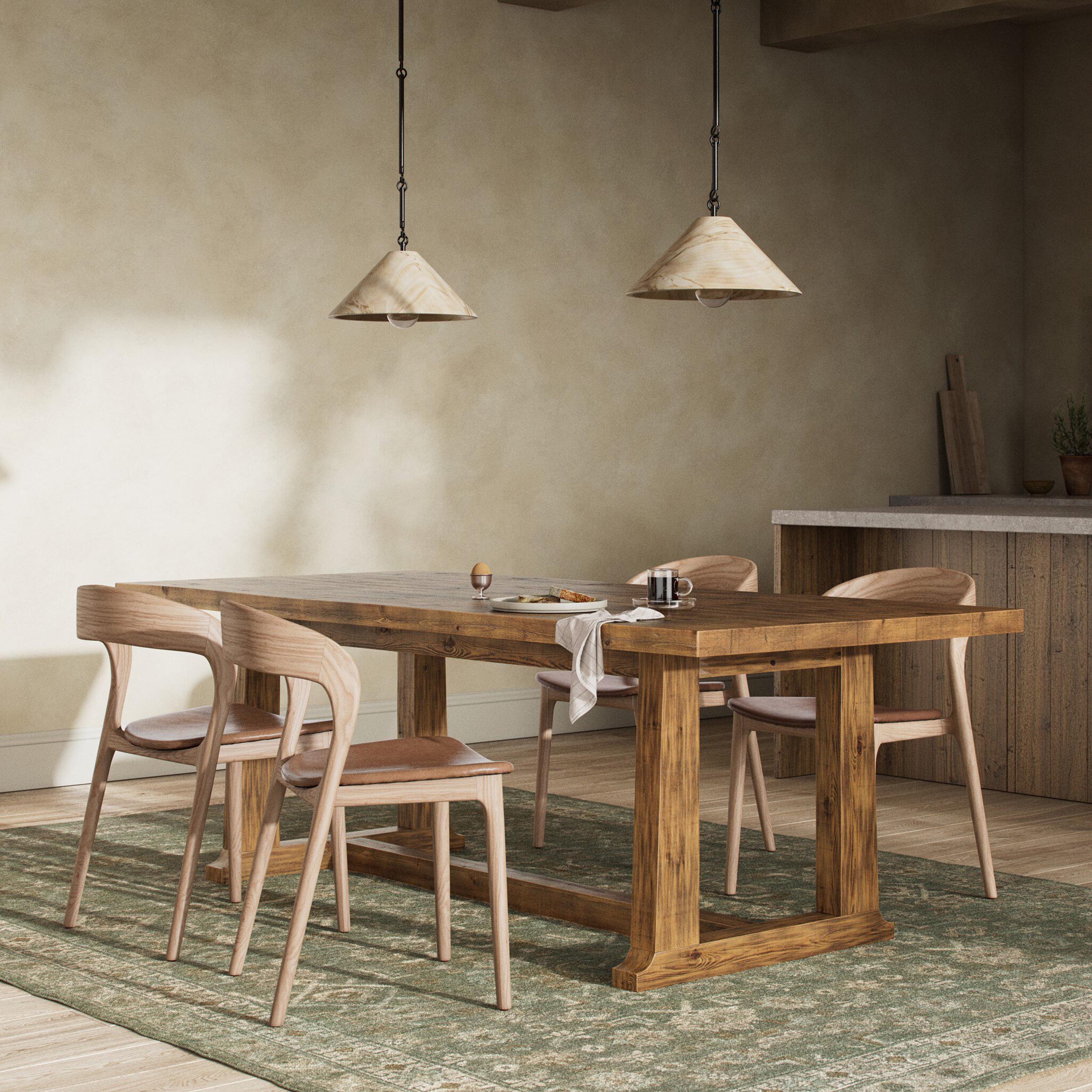 Otto Dining Table, Waxed Pine