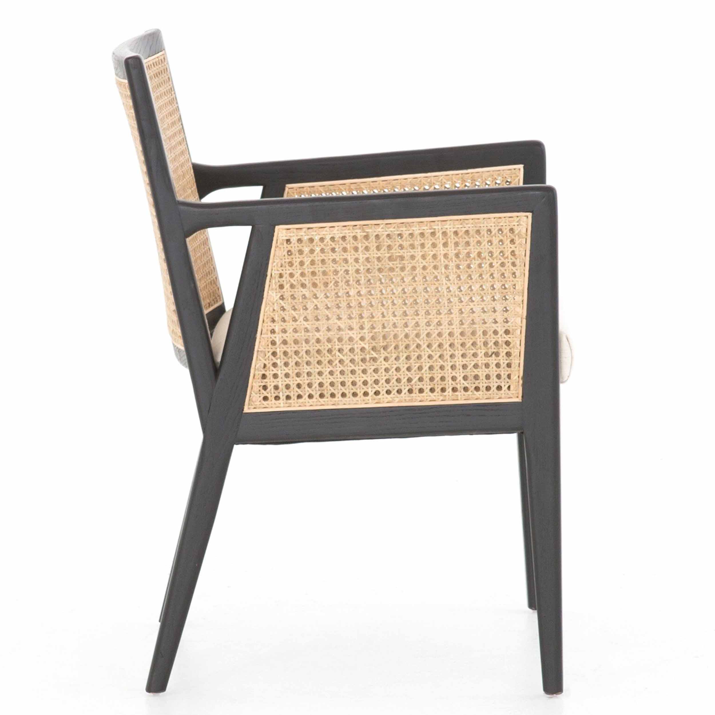 Antonia Cane Dining Armchair, Savile Flax