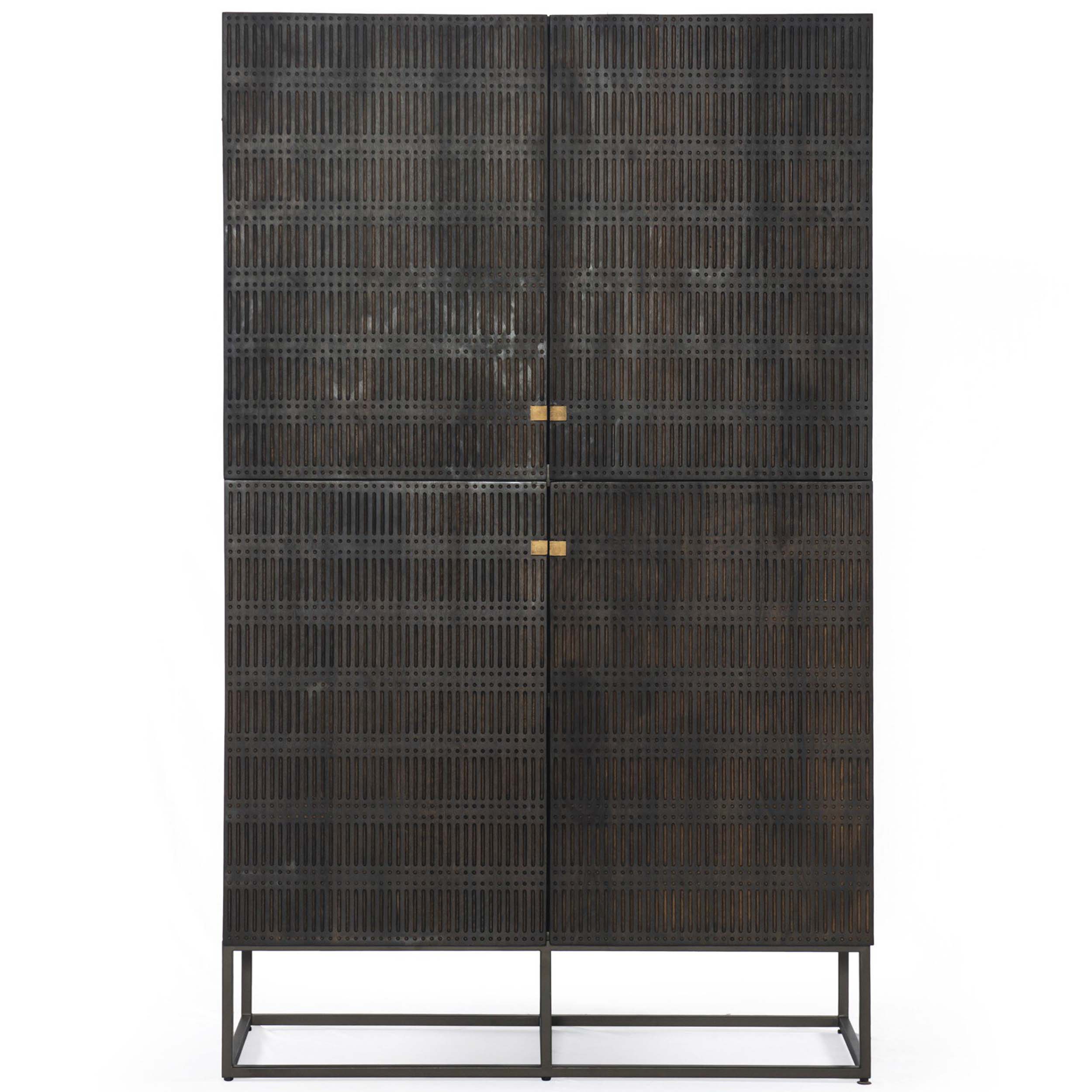 Kelby Cabinet, Carved Vintage Brown