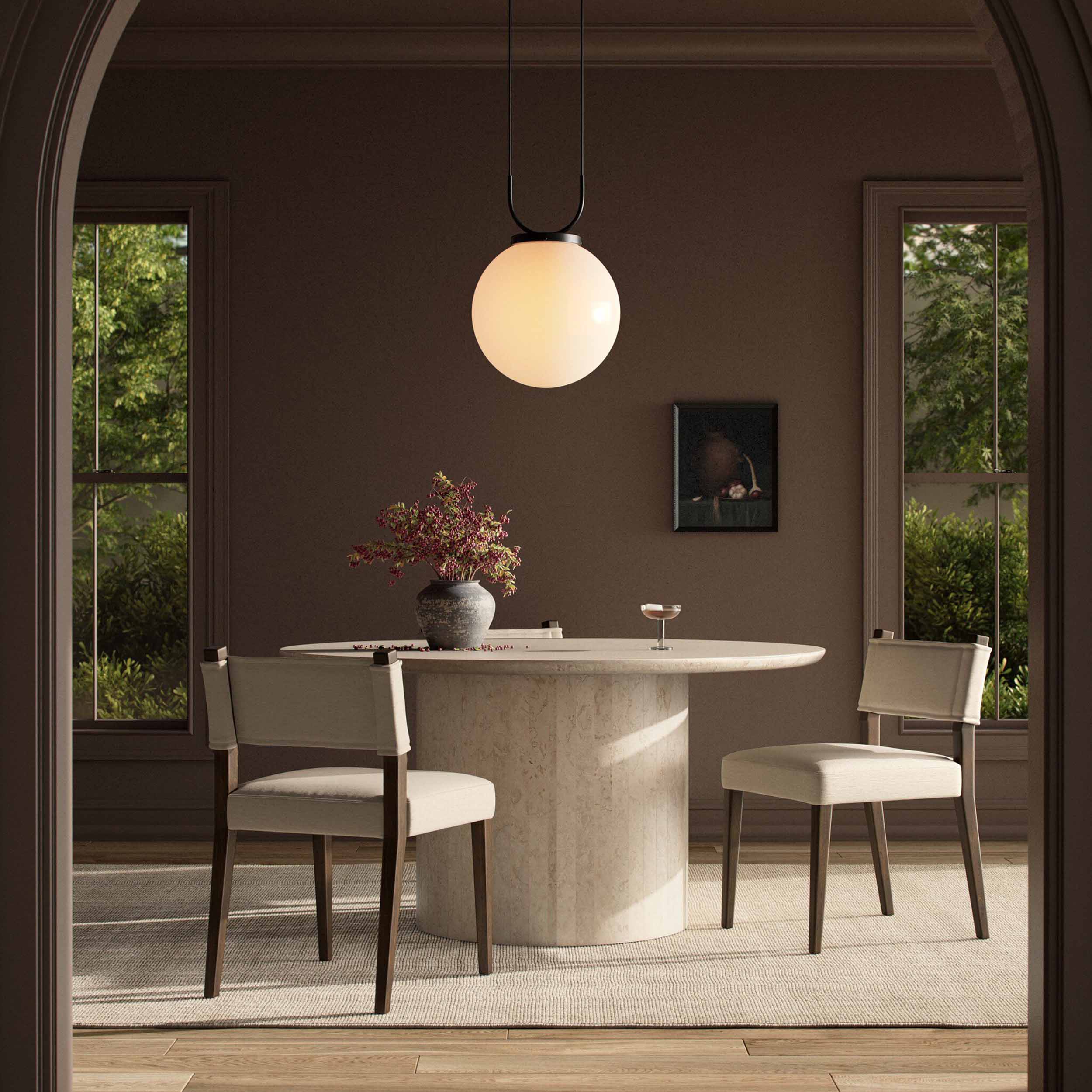 Ferris Dining Chair, Crypton Nomad Snow