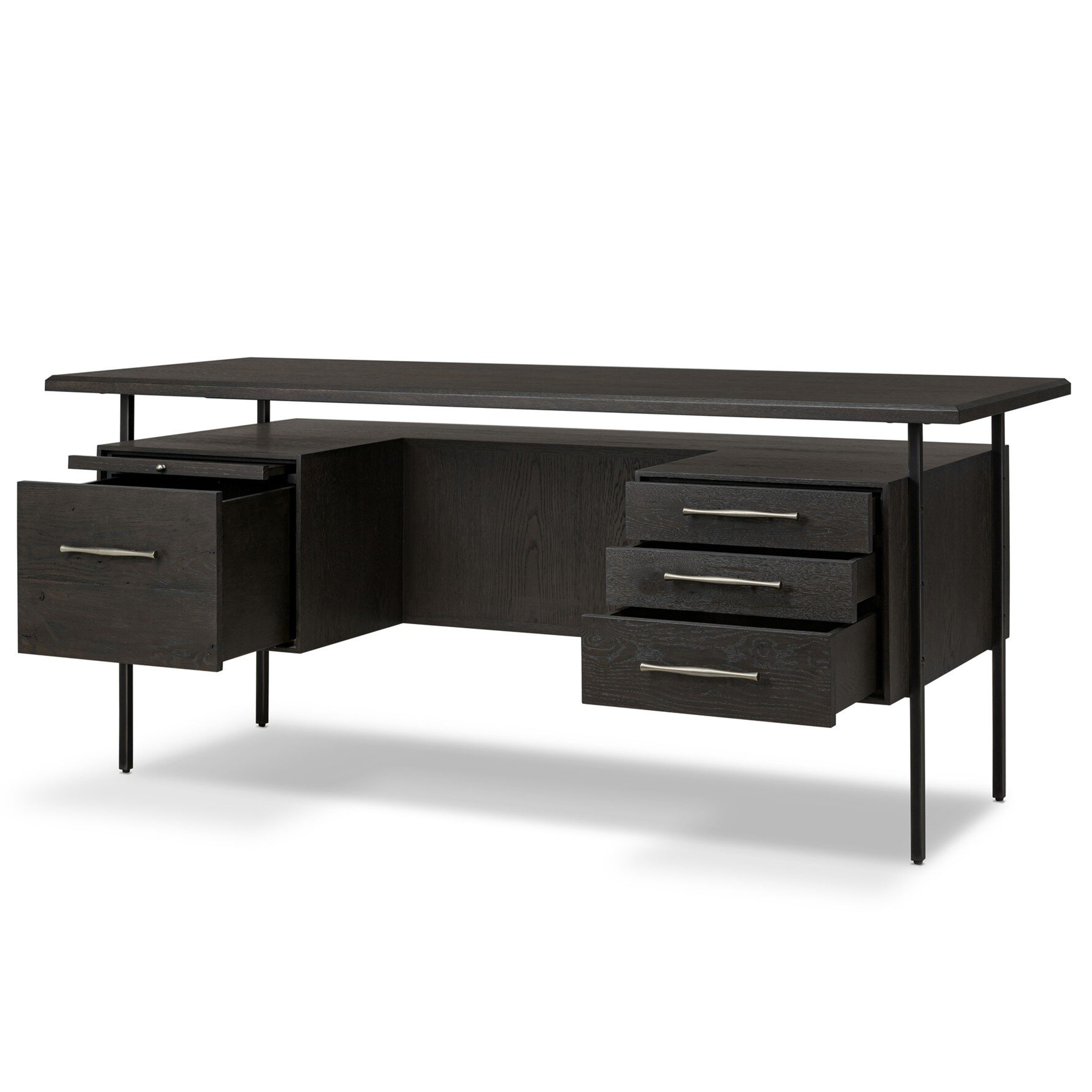 Lauren Desk, Charcoal Oak Resawn Veneer