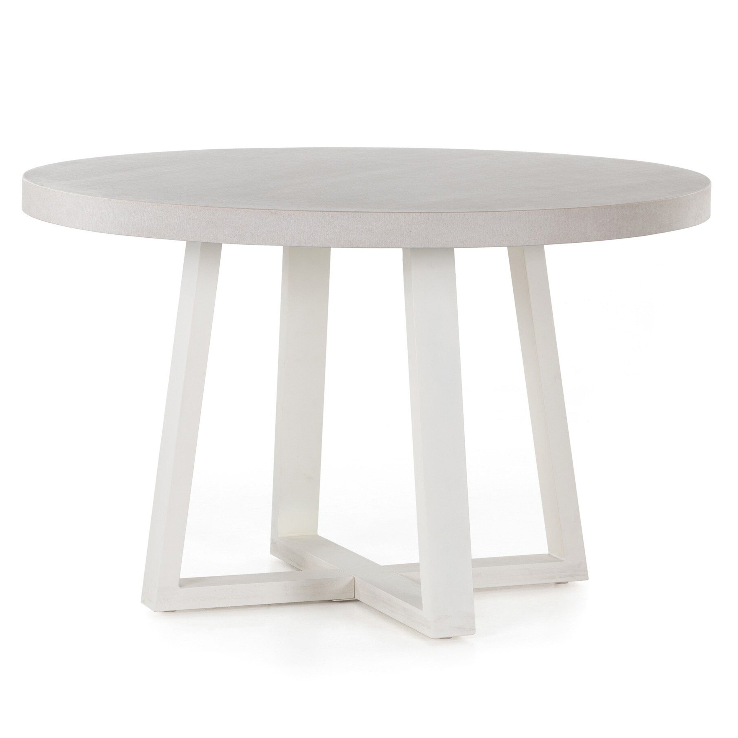 Cyrus Outdoor Round Dining Table, Natural Sand