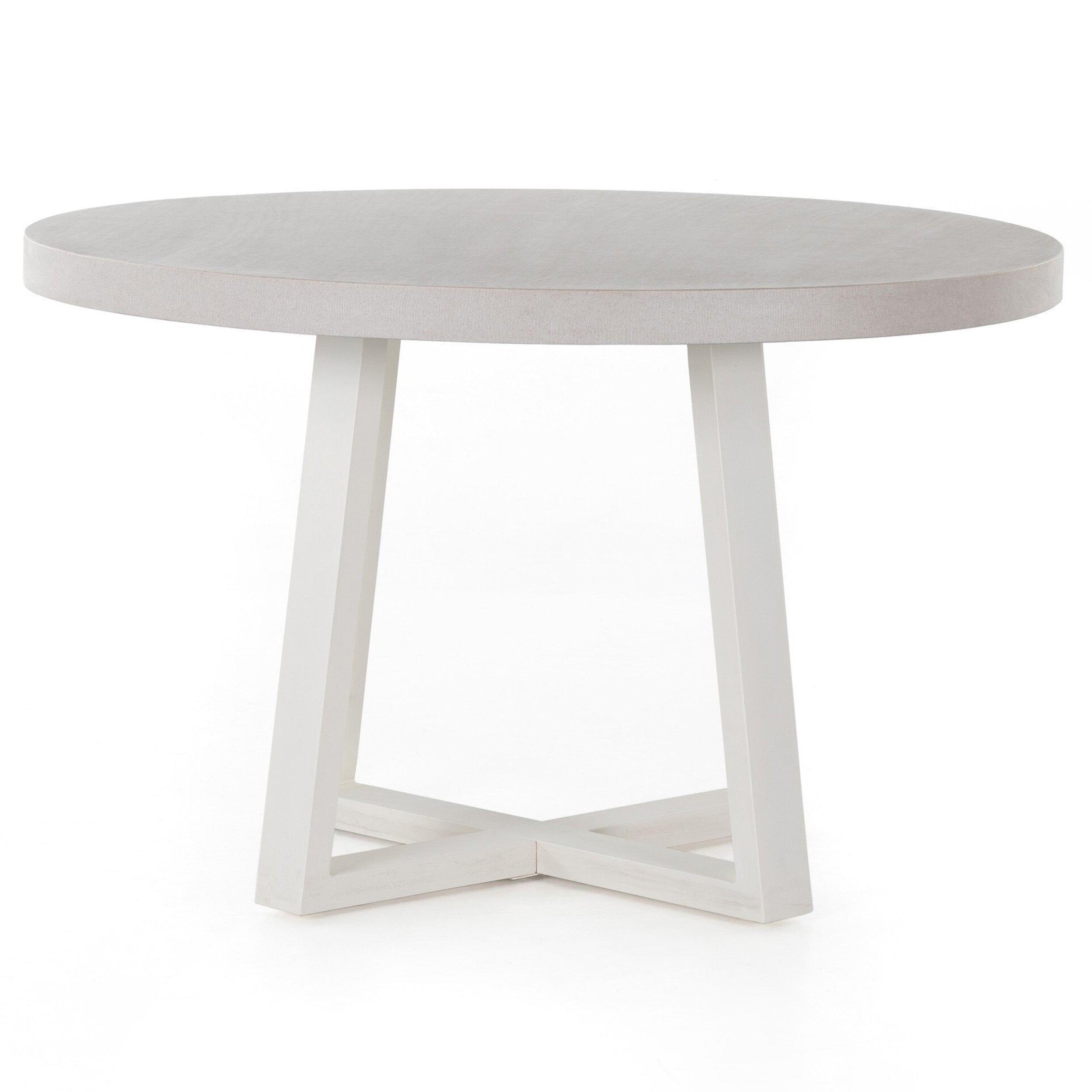 Cyrus Outdoor Round Dining Table, Natural Sand