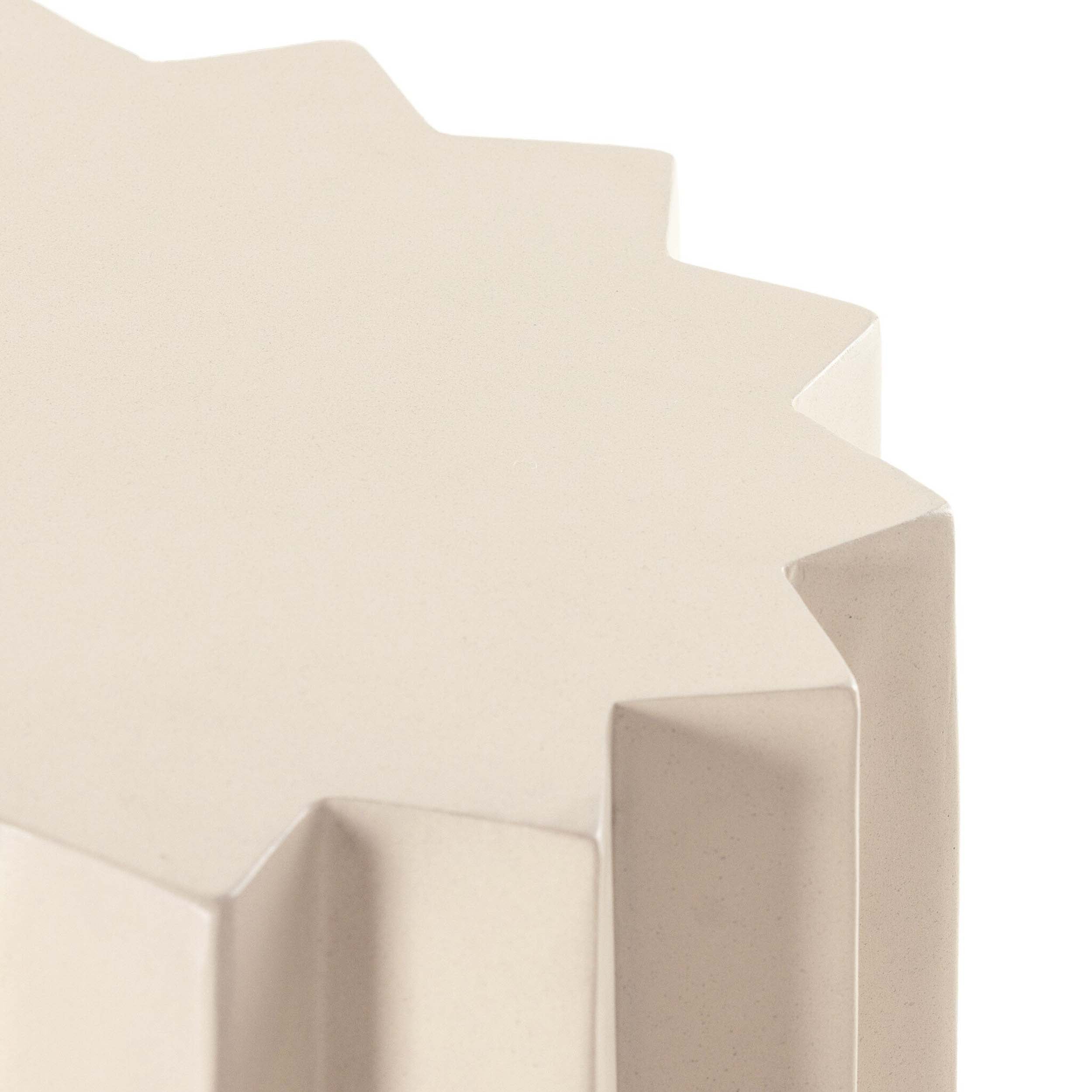 Gem Outdoor End Table, Parchment White