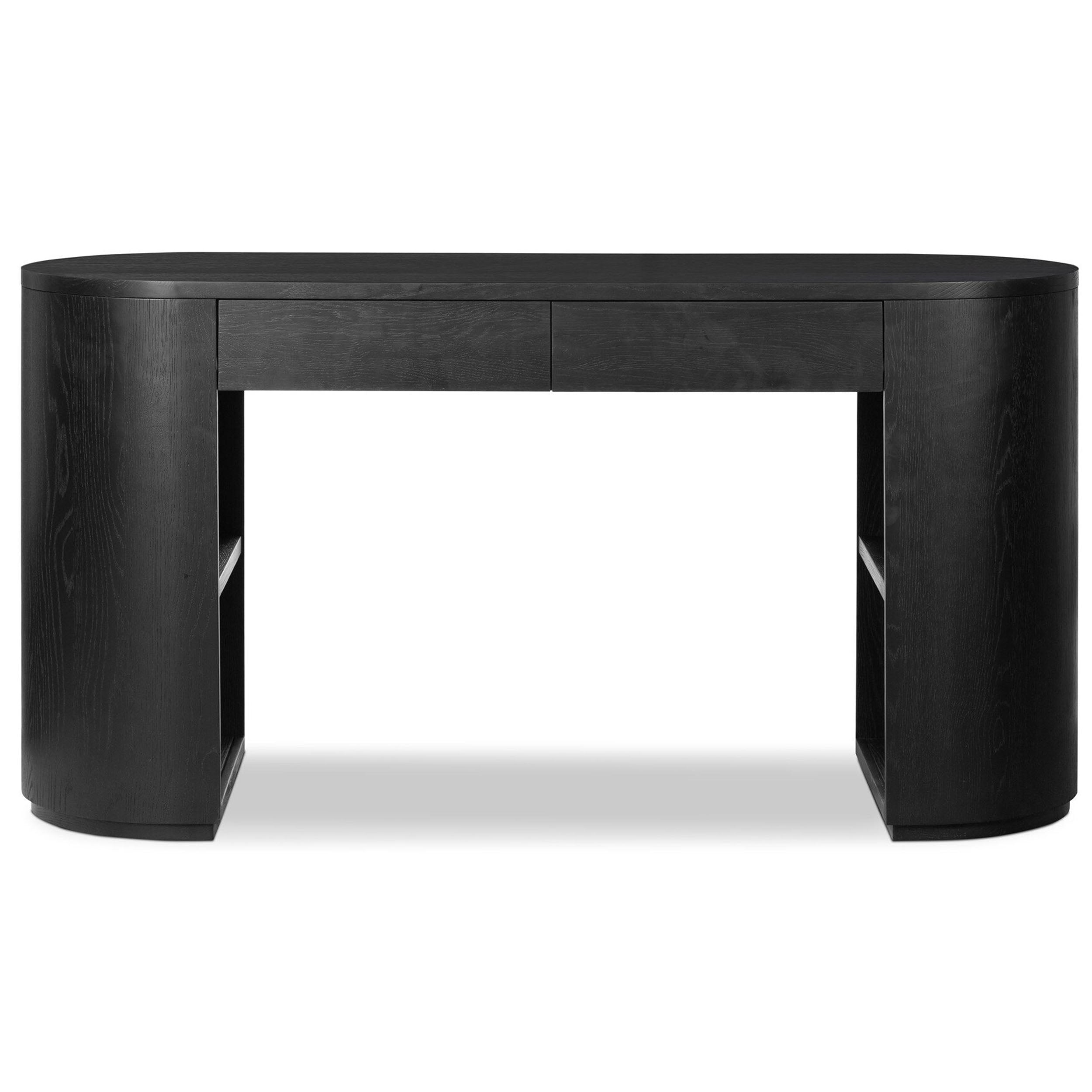 Pilar Desk, Brushed Ebony Oak