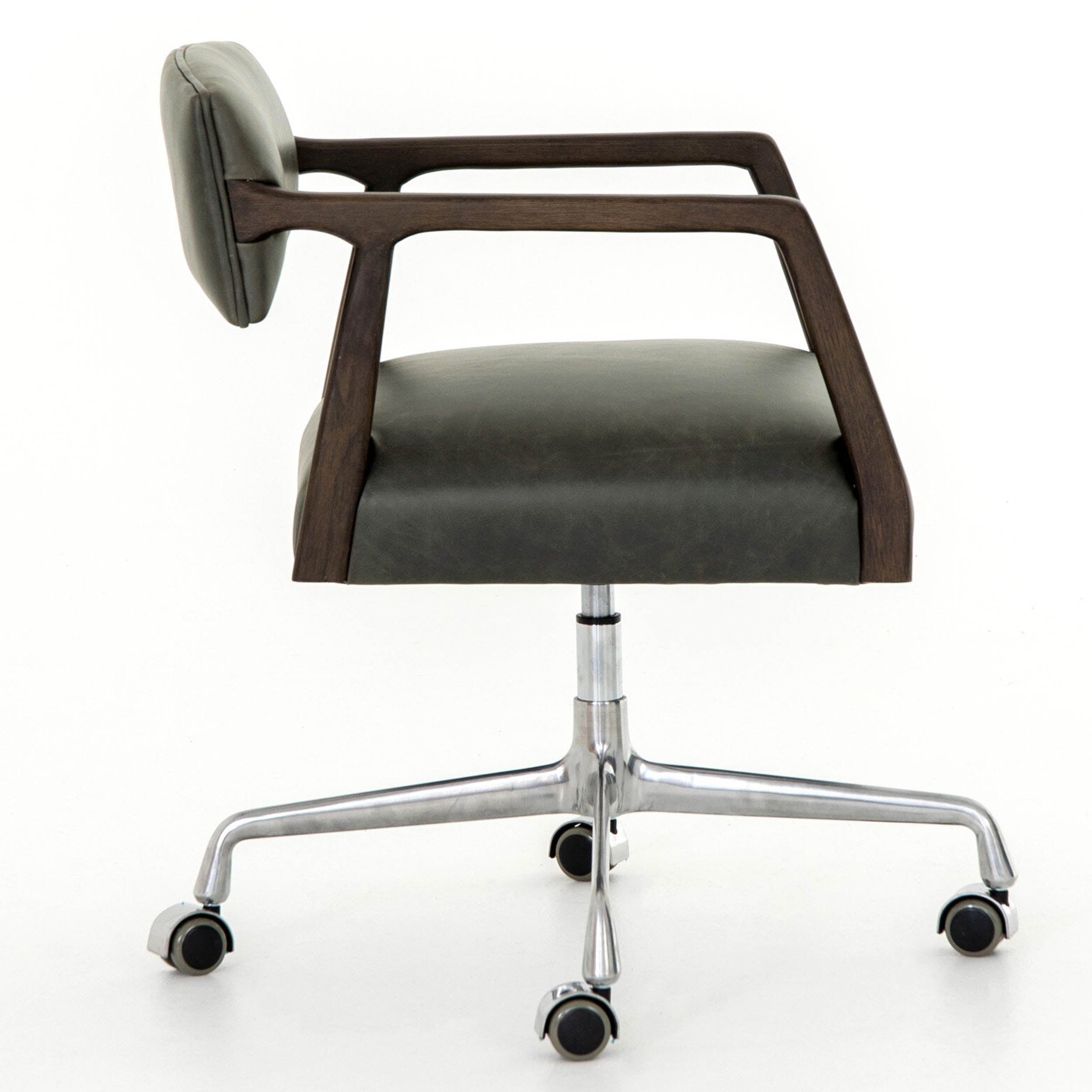 Tyler Desk Chair, Modern Velvet Loden