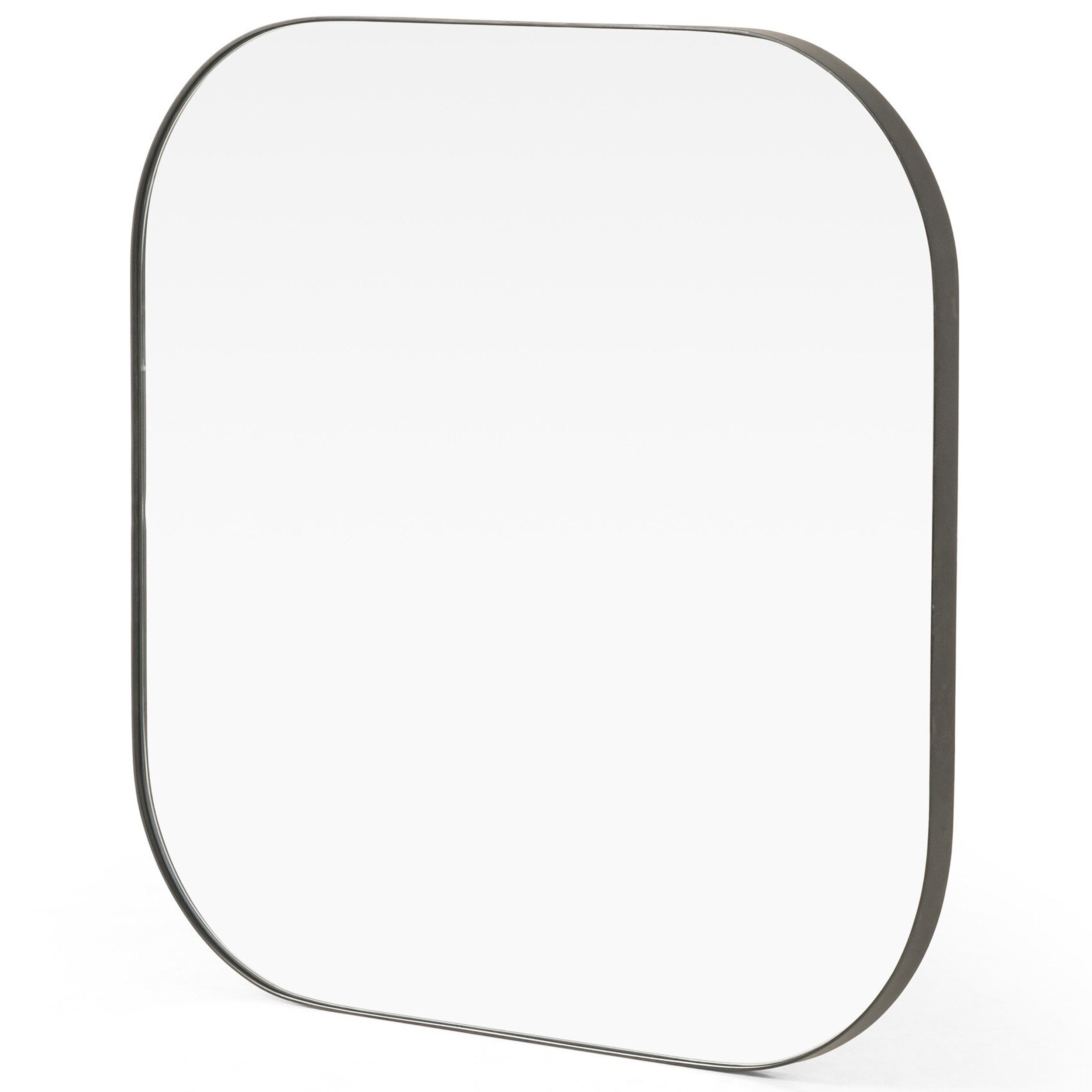 Bellvue Square Mirror, Rustic Black