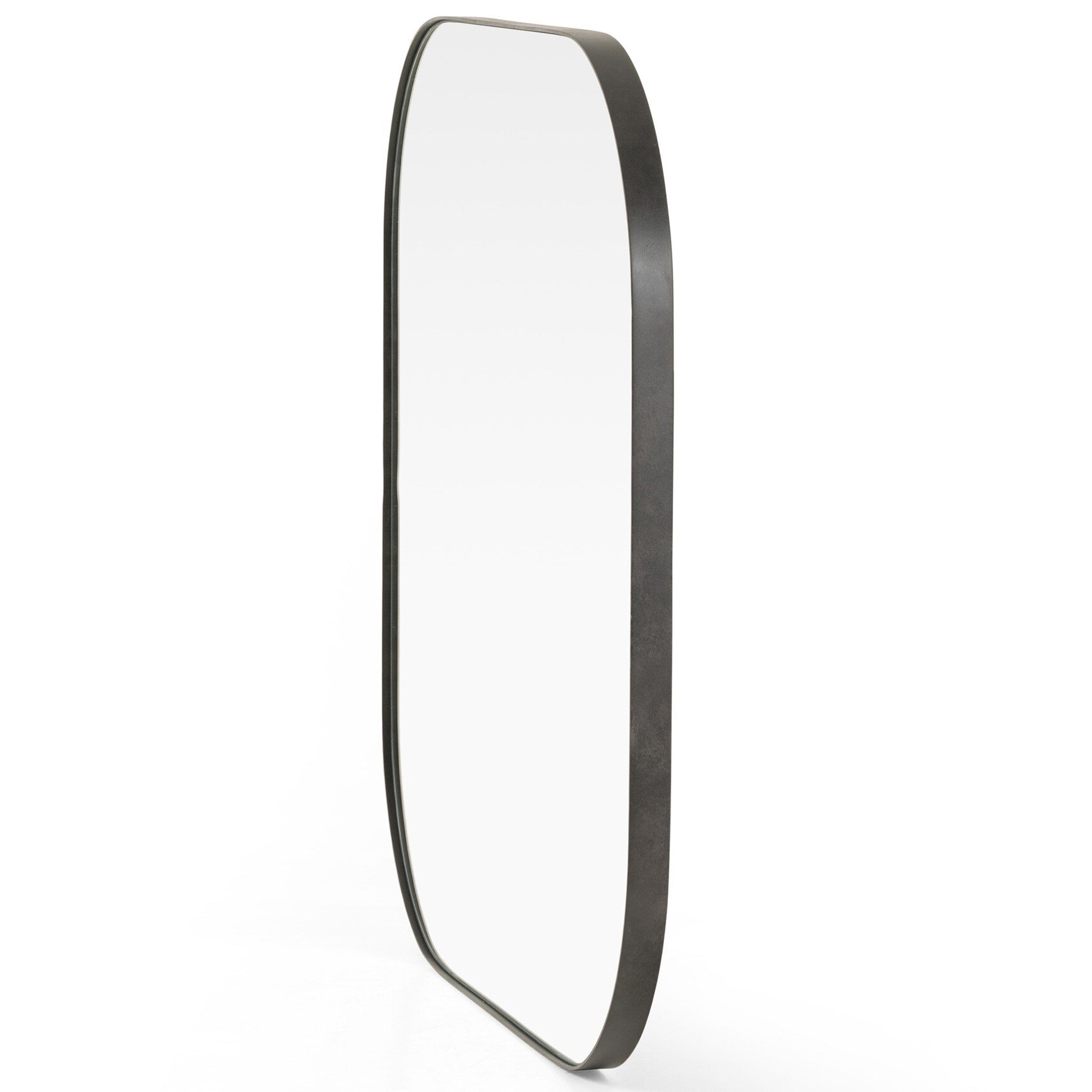 Bellvue Square Mirror, Rustic Black
