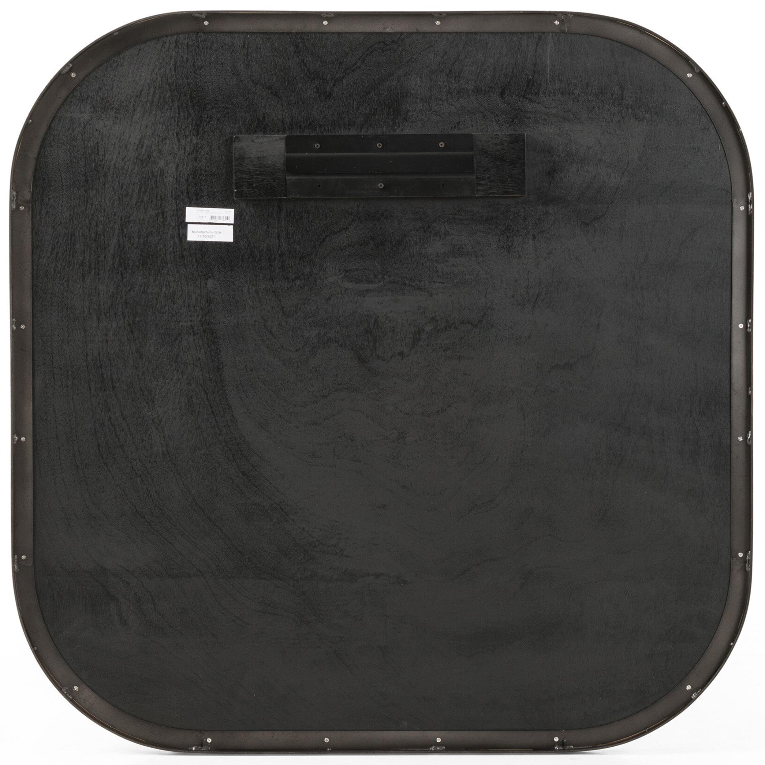 Bellvue Square Mirror, Rustic Black