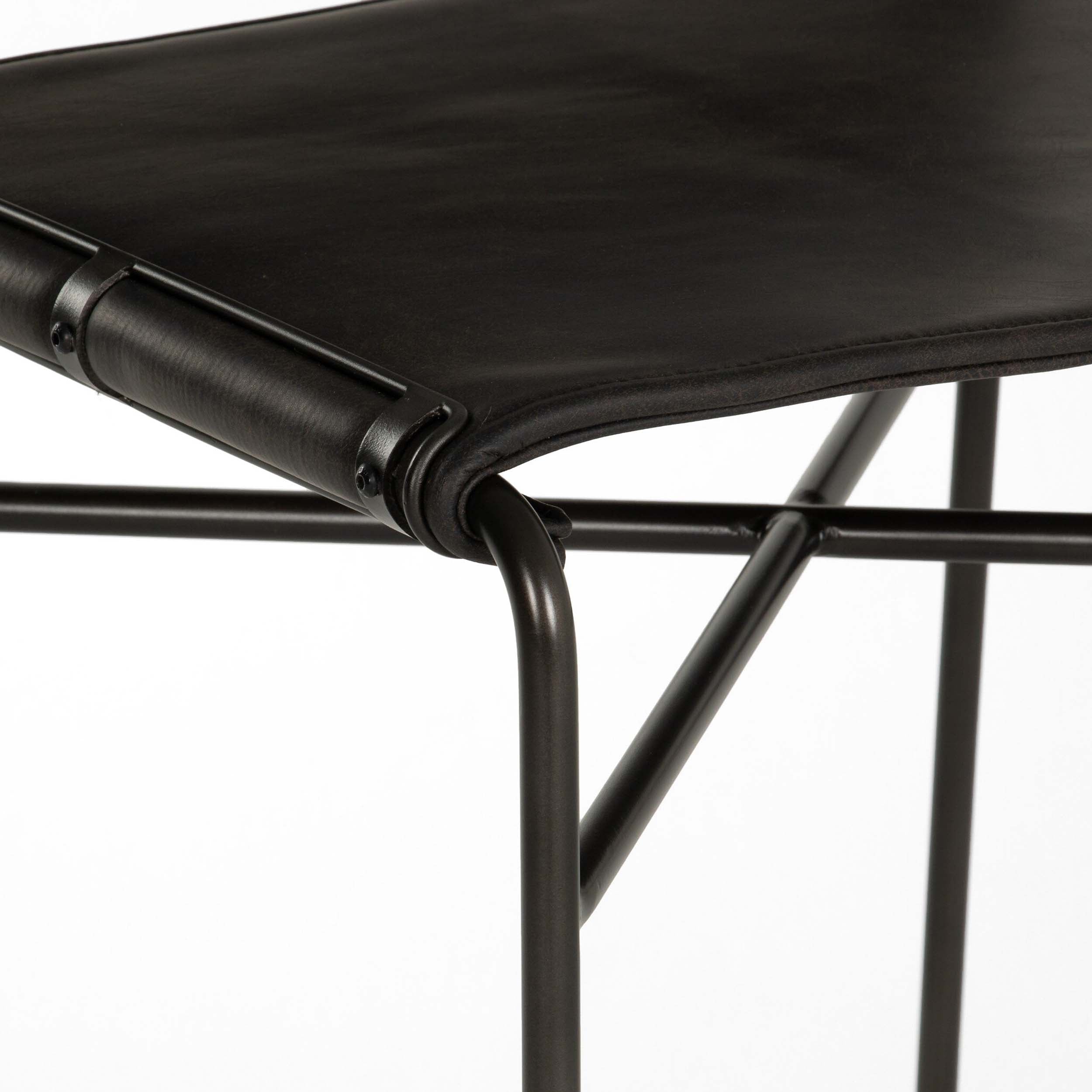 Wharton Bar + Counter Stool, Distressed Black