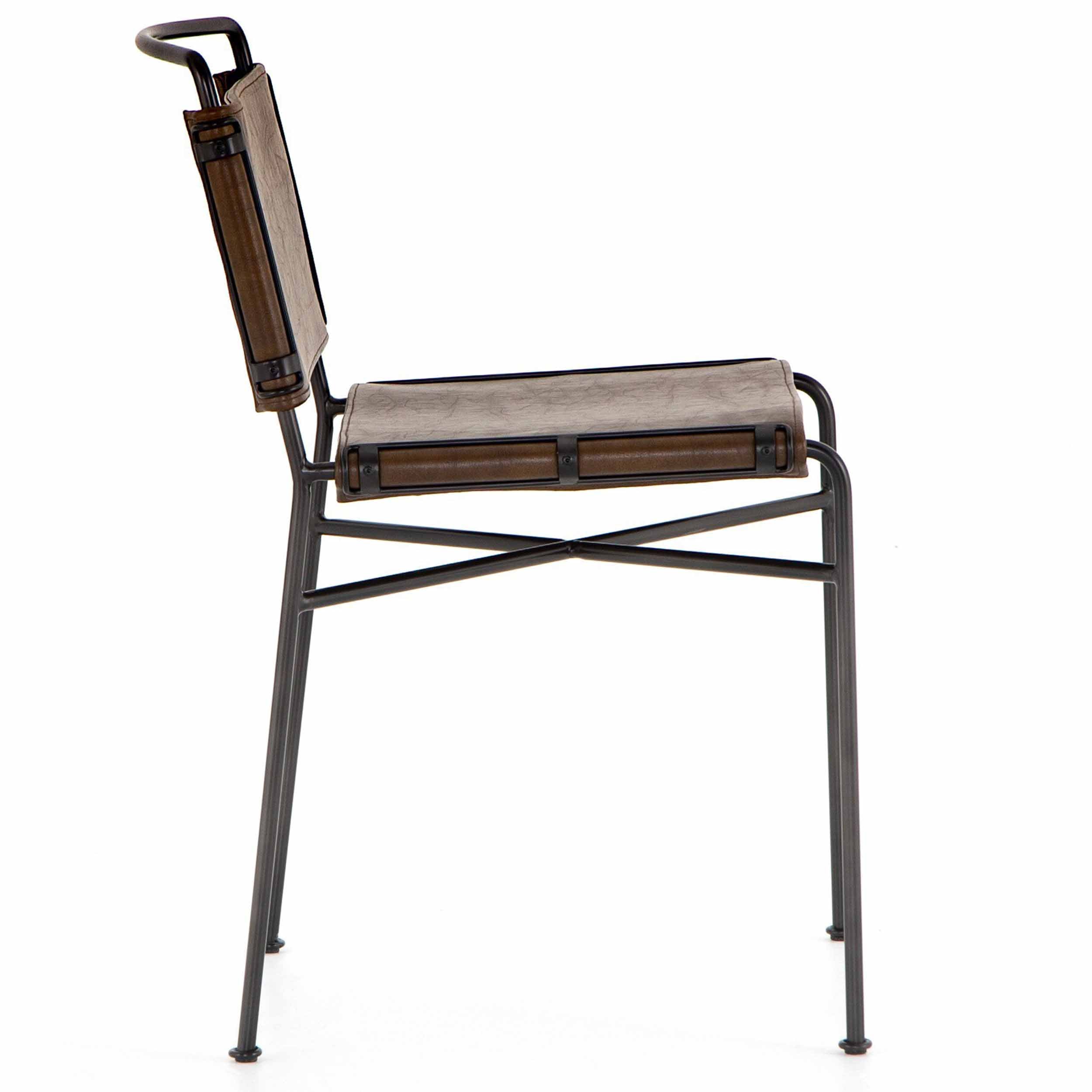 Wharton Dining Chair, Distressed Brown