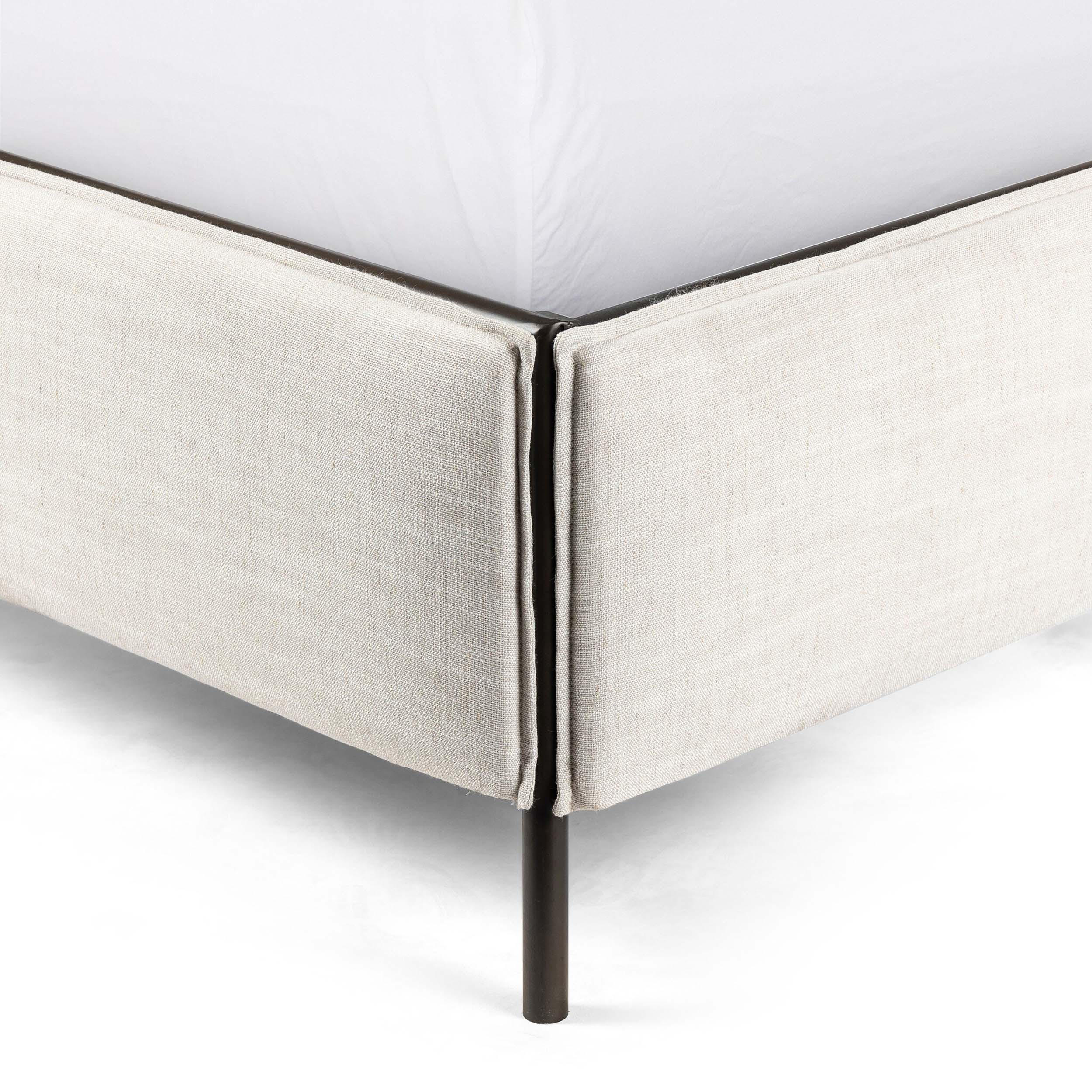Leigh Upholstered Bed, Hockney Ivory