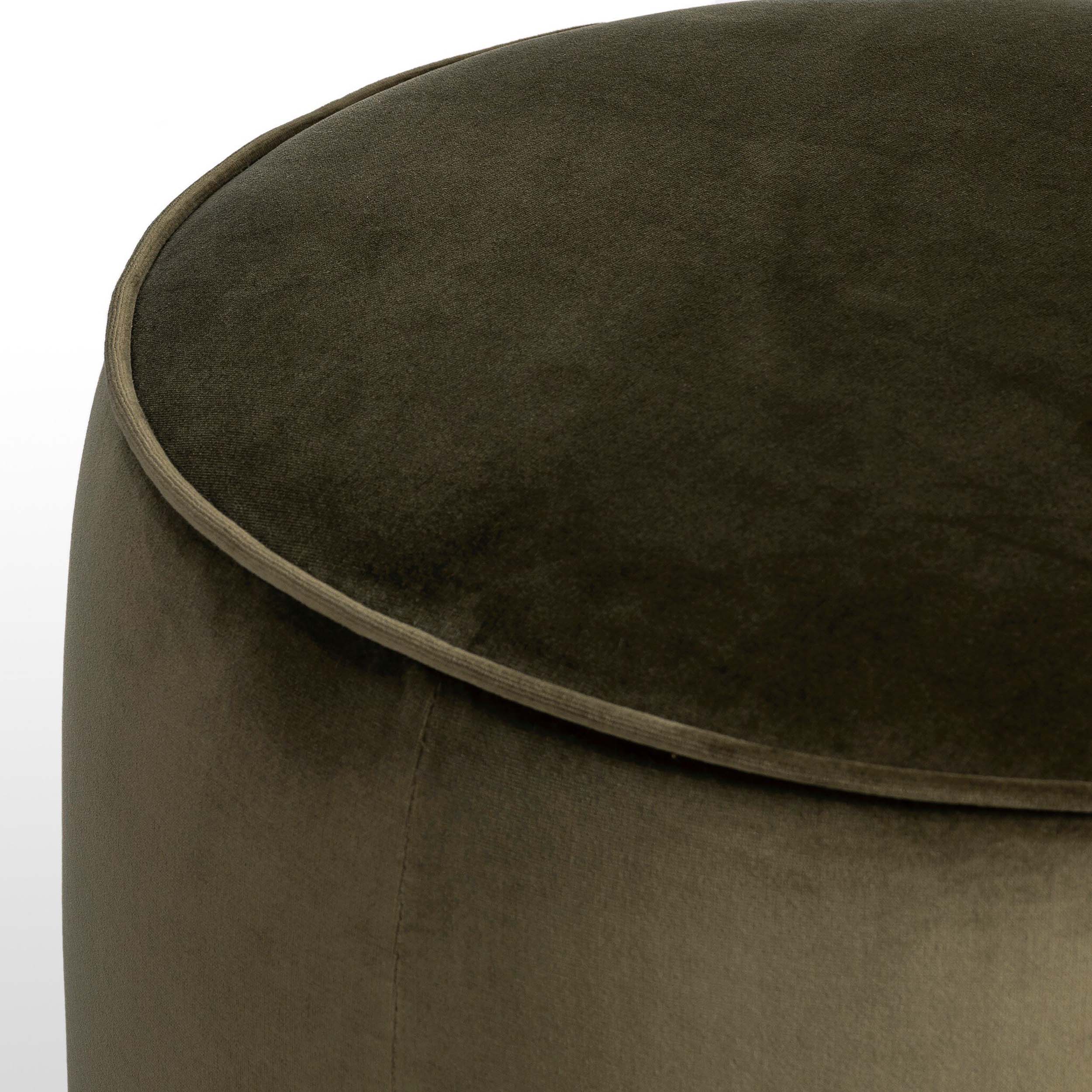 Sinclair Round Ottoman, Surrey Olive