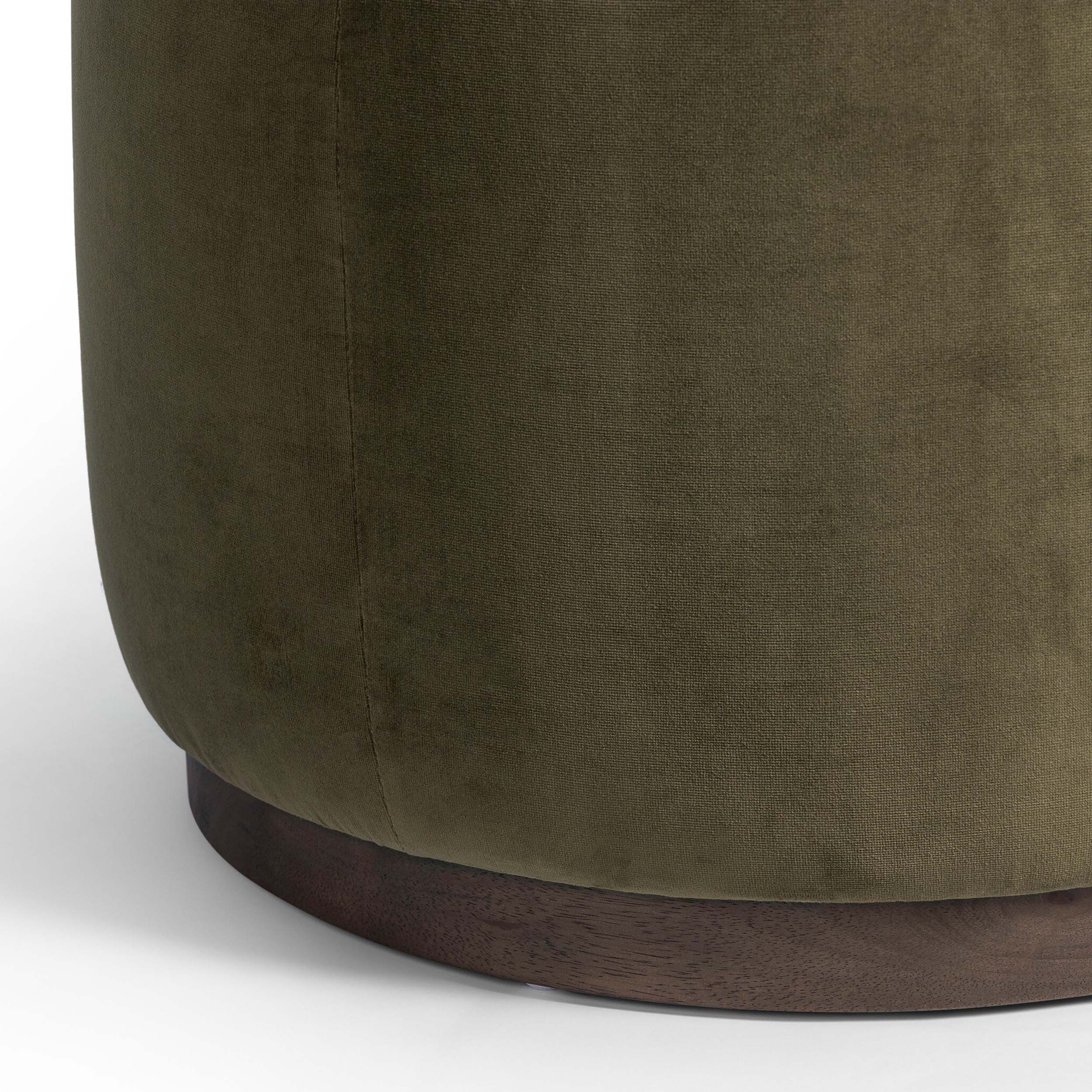 Sinclair Round Ottoman, Surrey Olive