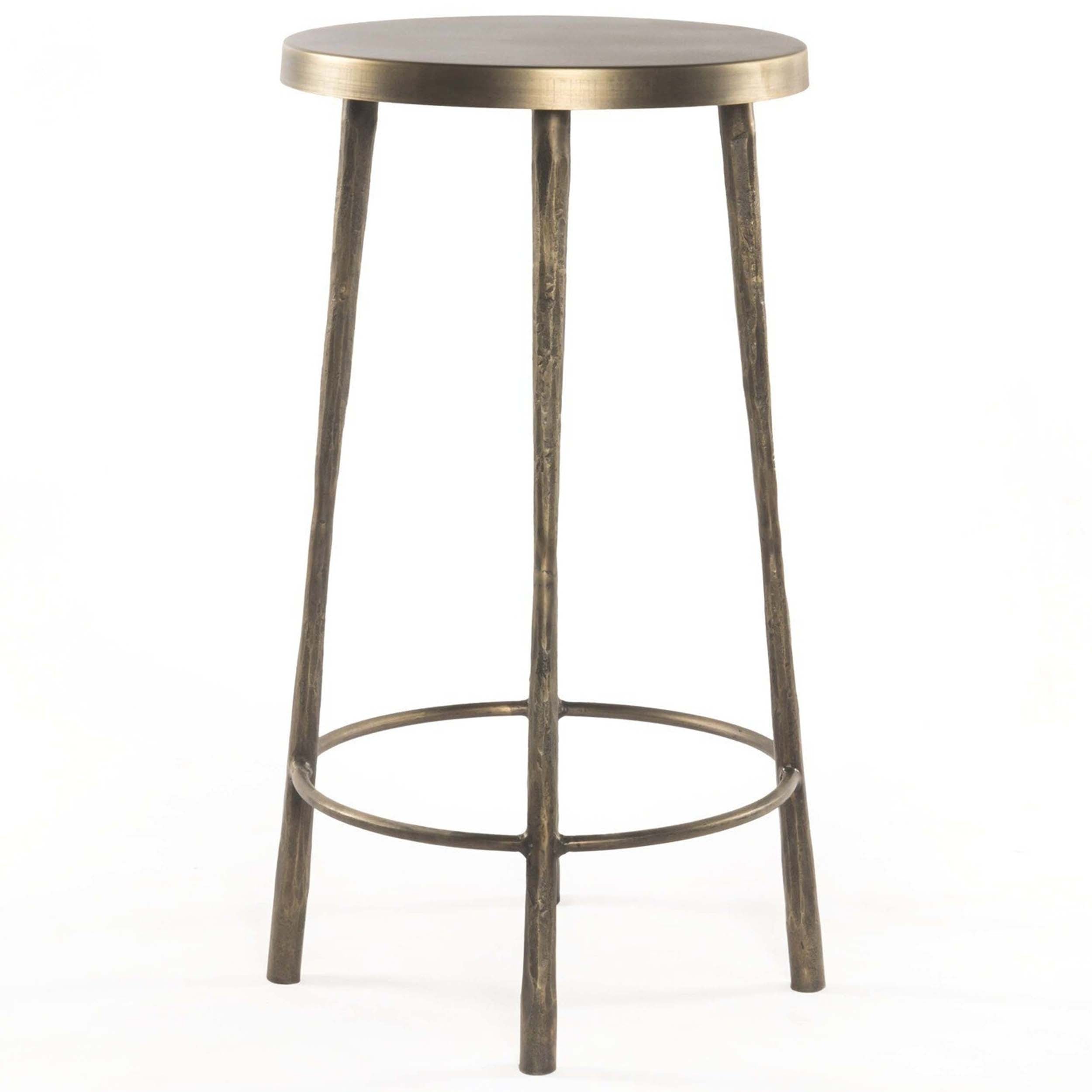 Westwood Bar + Counter Stool, Tapered Hammered Aged Brass