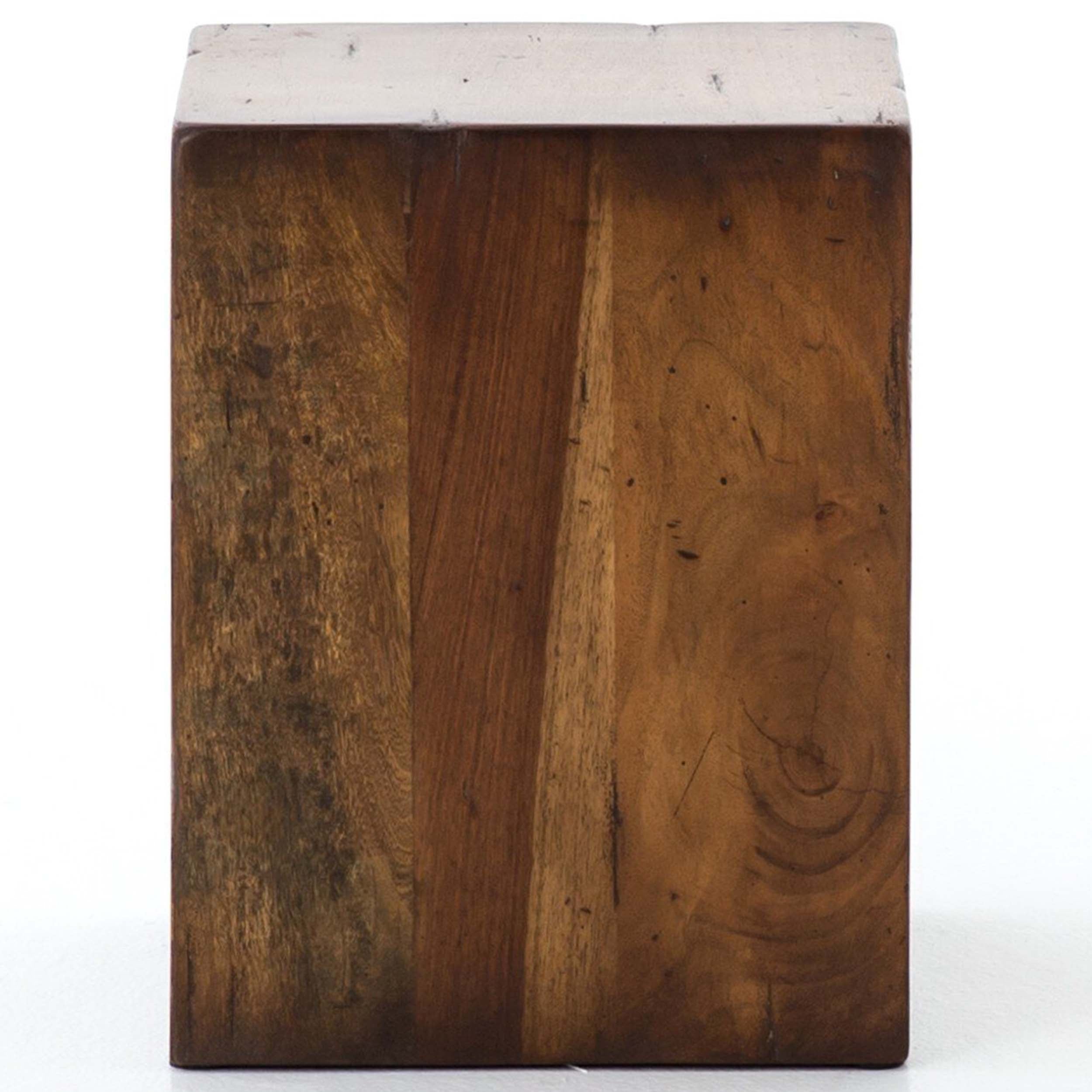 Duncan End Table, Reclaimed Fruitwood