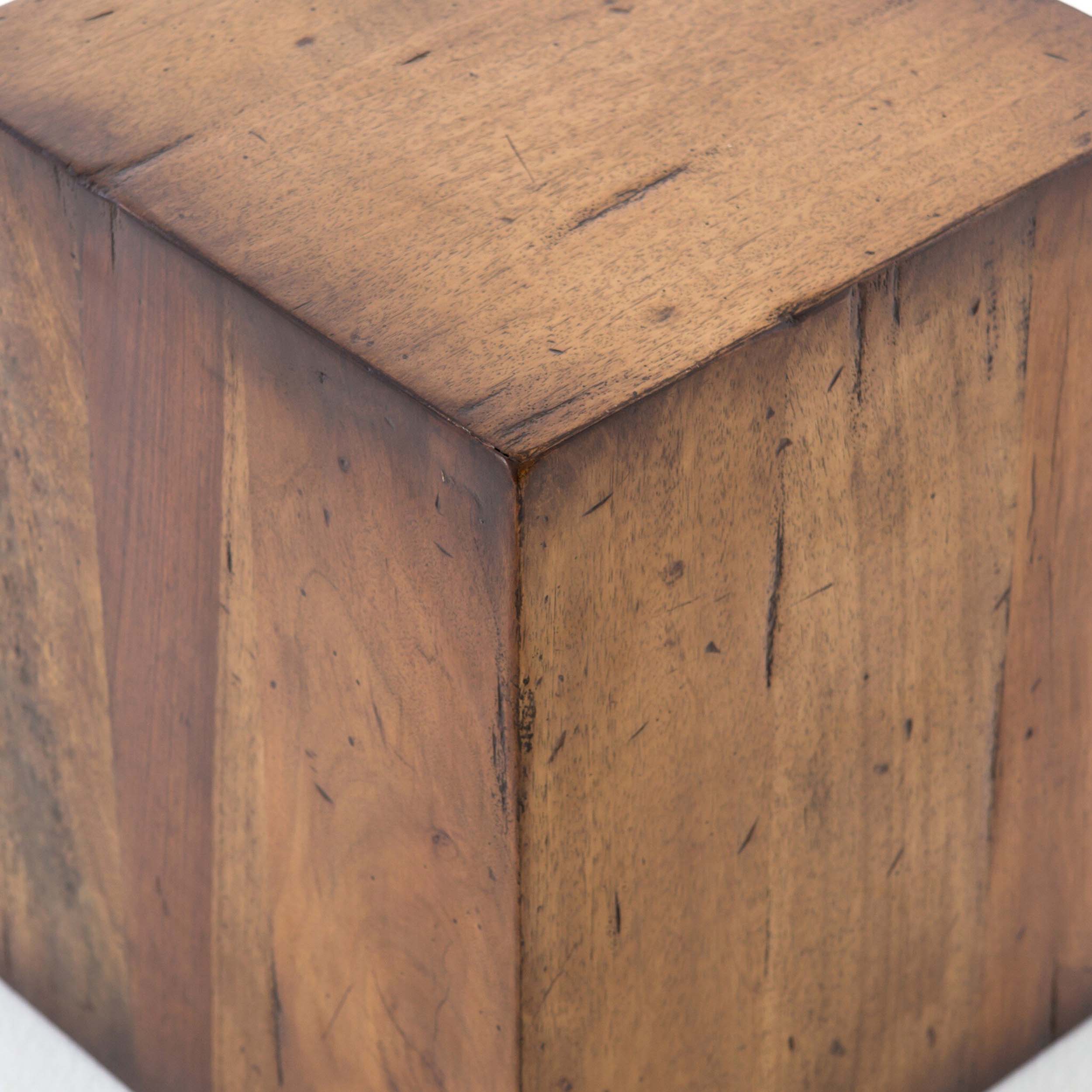 Duncan End Table, Reclaimed Fruitwood