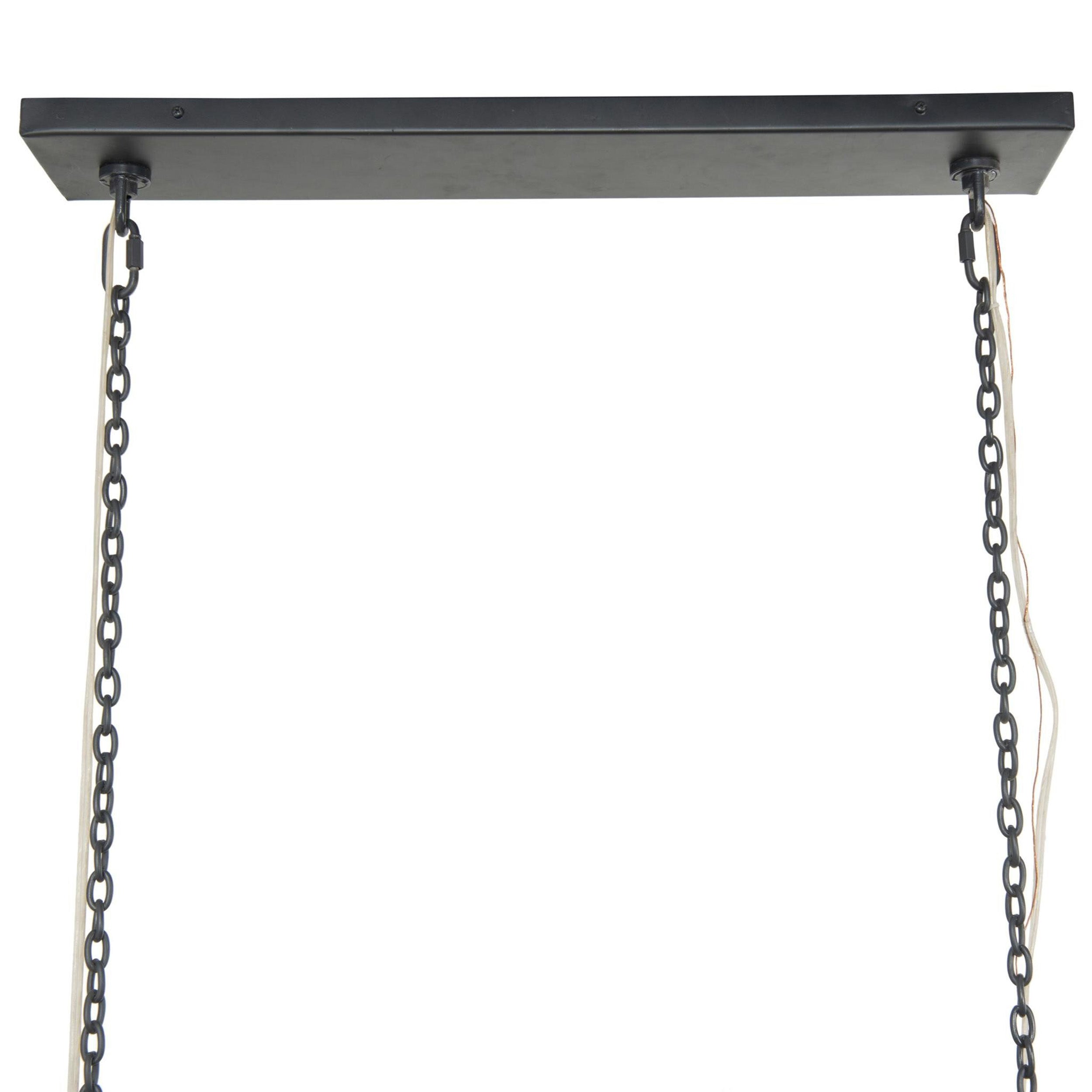 Adeline Rectangular Chandelier, Antiqued Iron