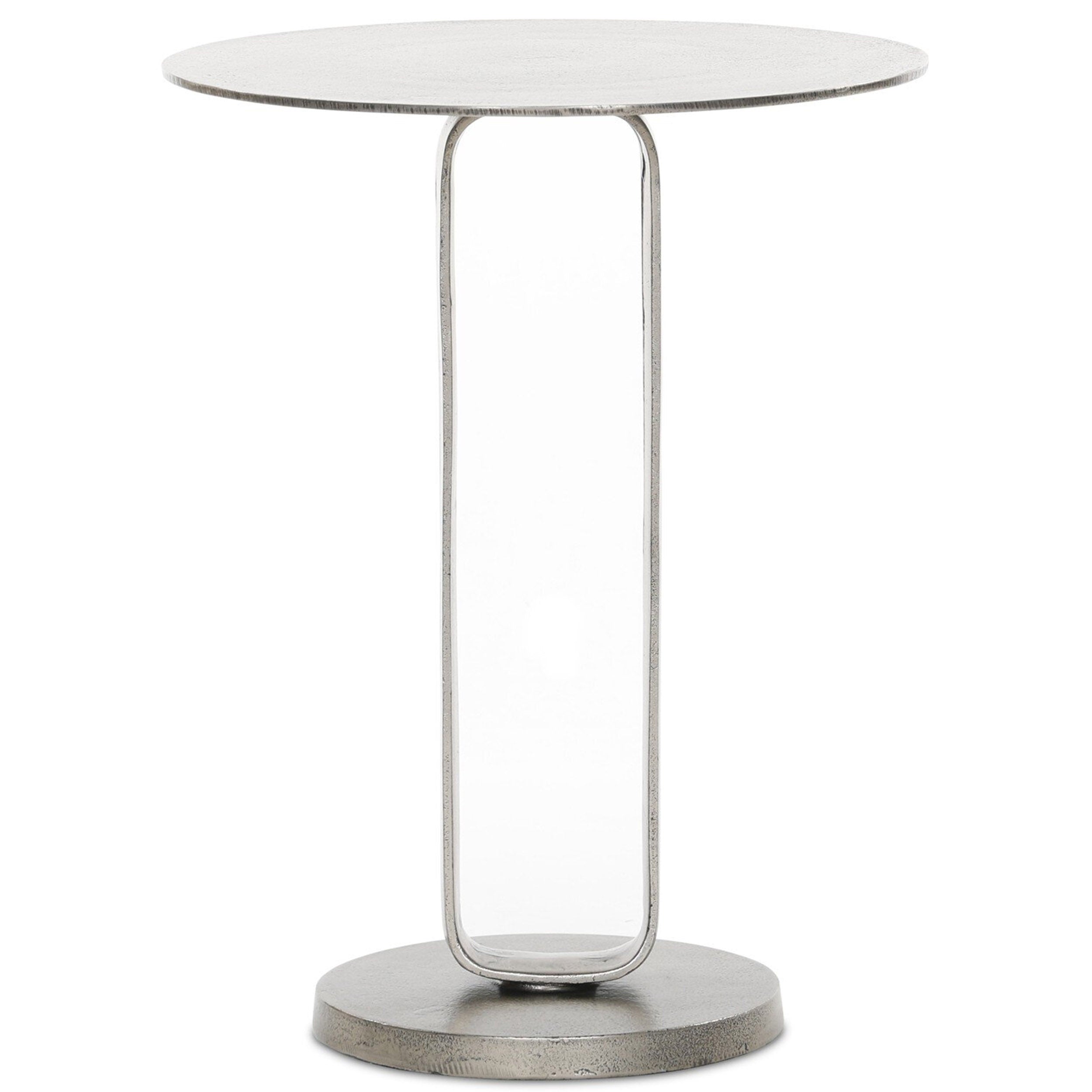Douglas End Table, Raw Antique Nickel