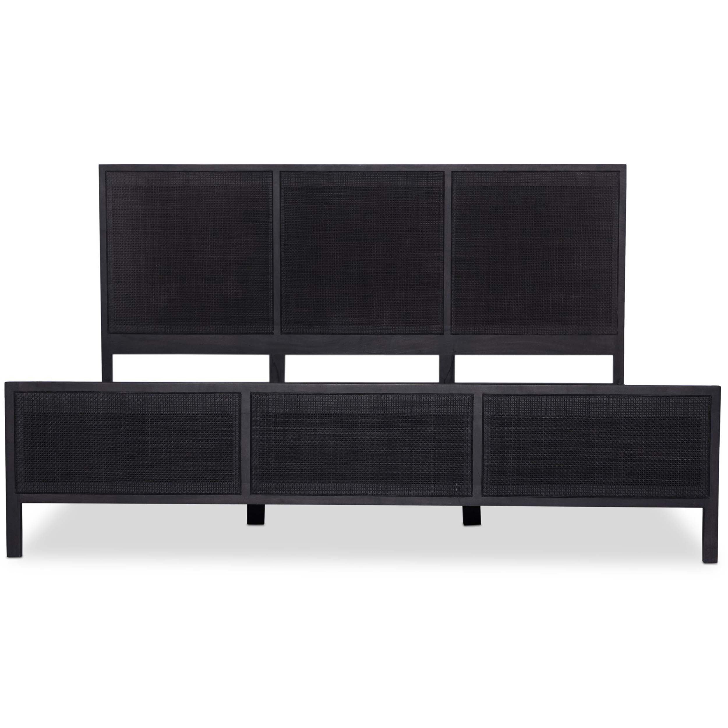 Sydney Bed, Black Wash/Black Cane