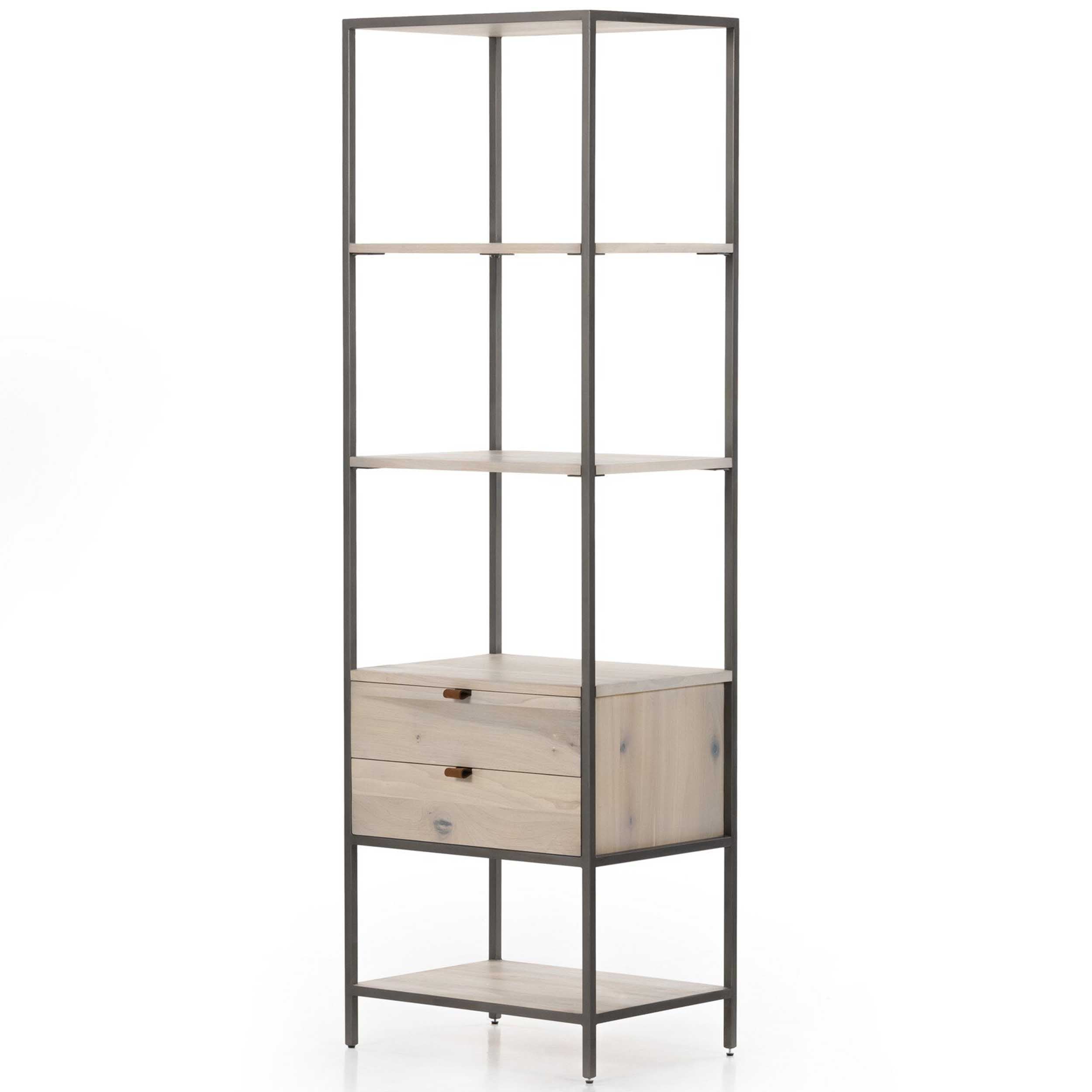Trey Bookshelf, Natural Iron/Dove Poplar