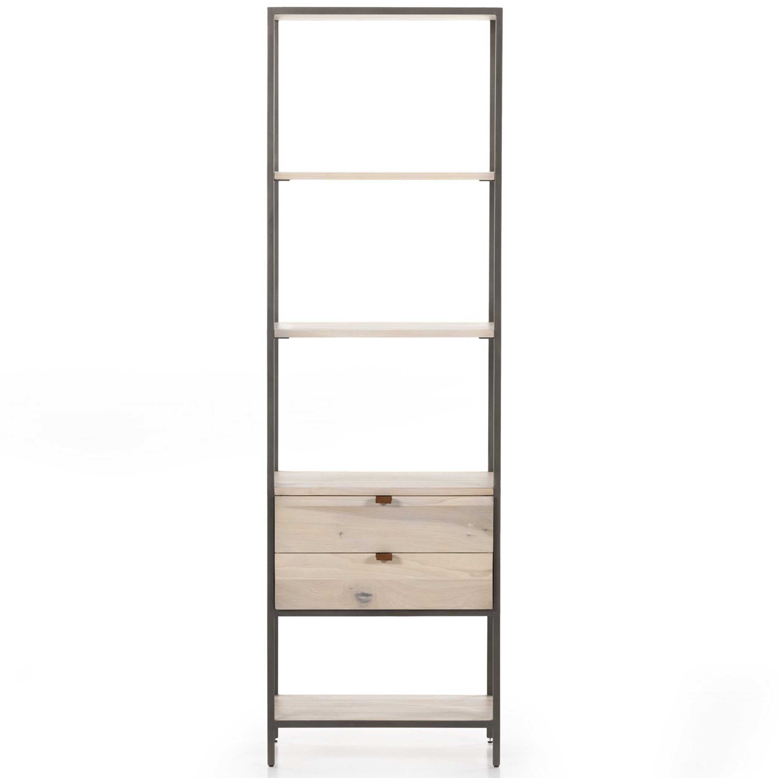 Trey Bookshelf, Natural Iron/Dove Poplar