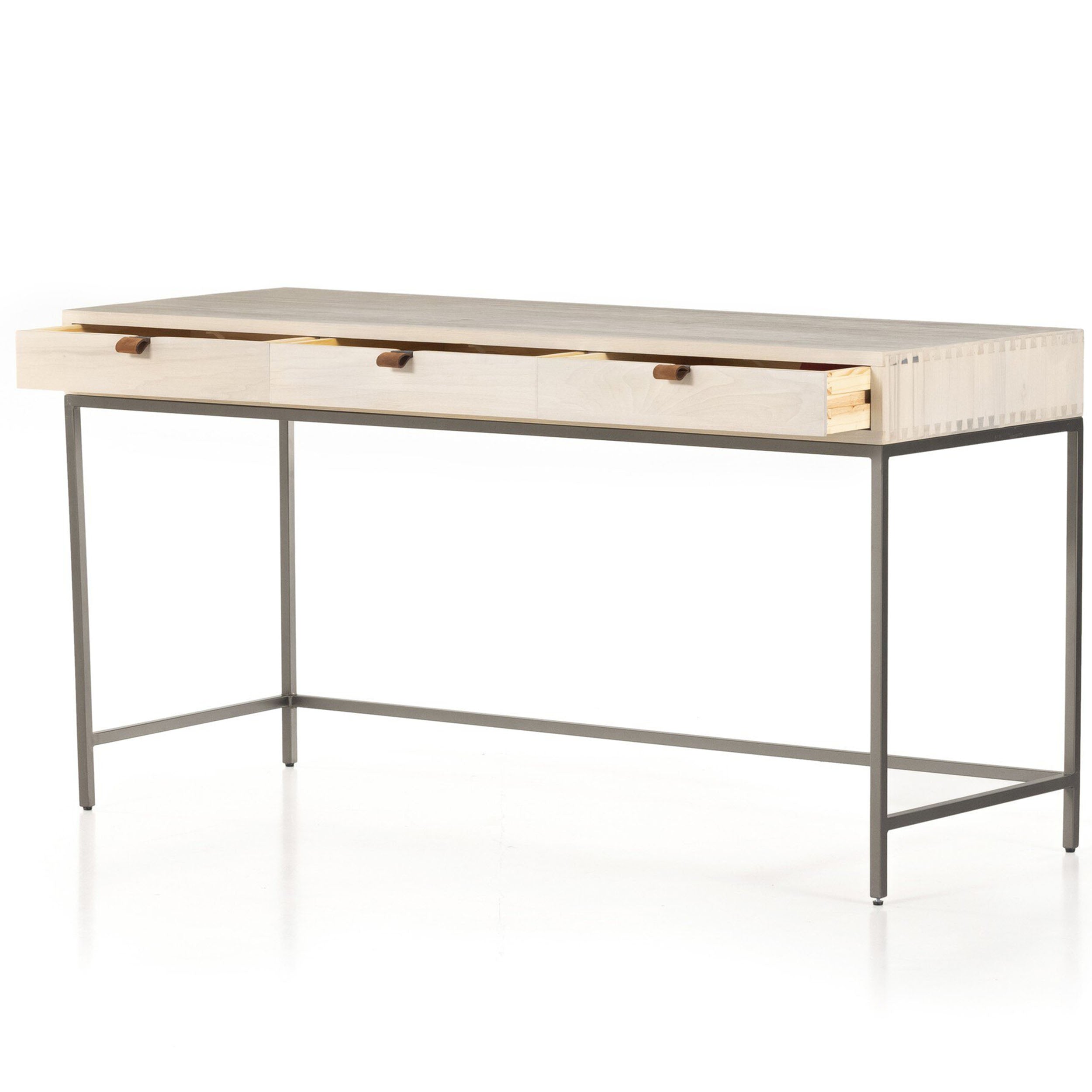 Trey Modular Writing Desk, Dove Poplar