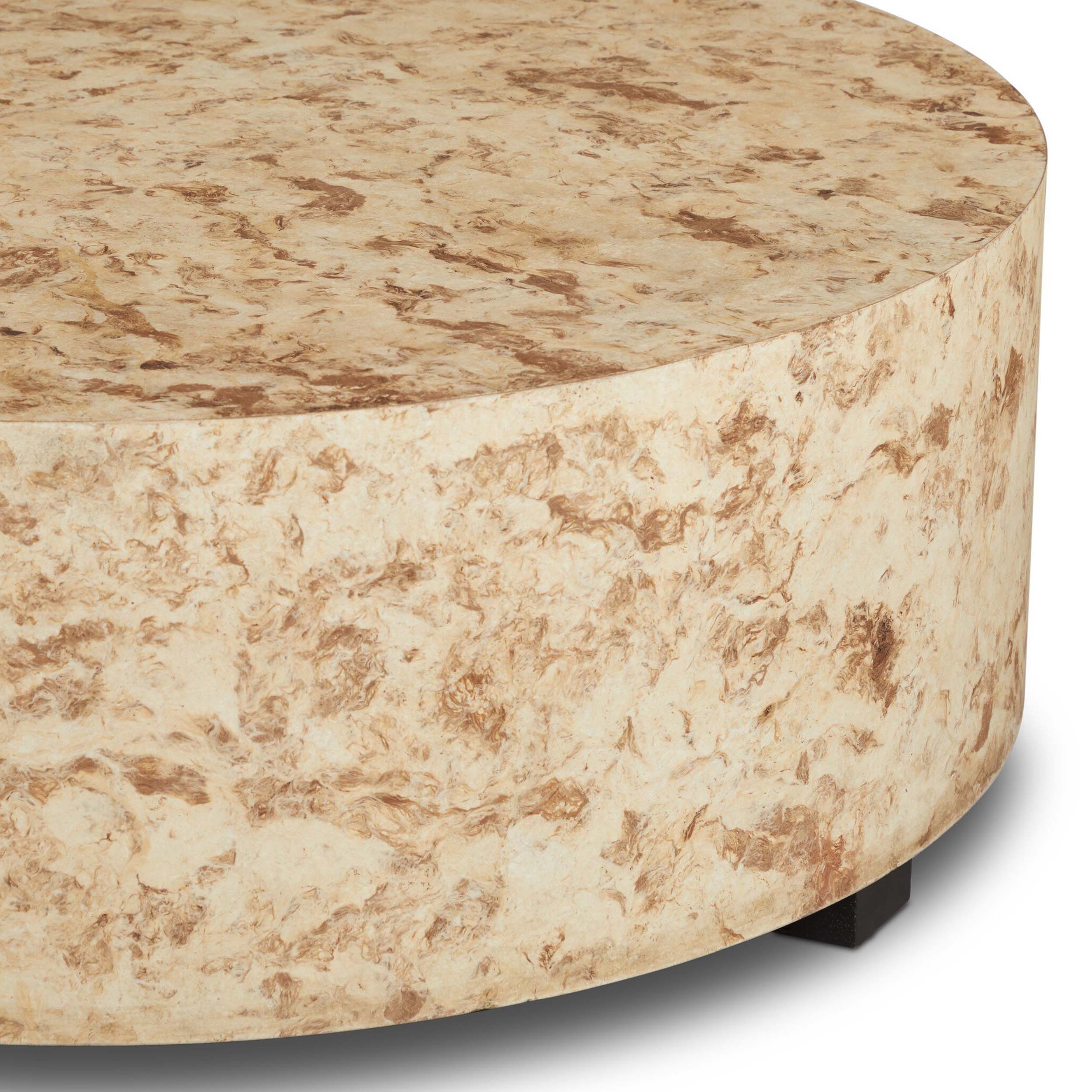 Hudson Round Coffee Table, Bark Paper