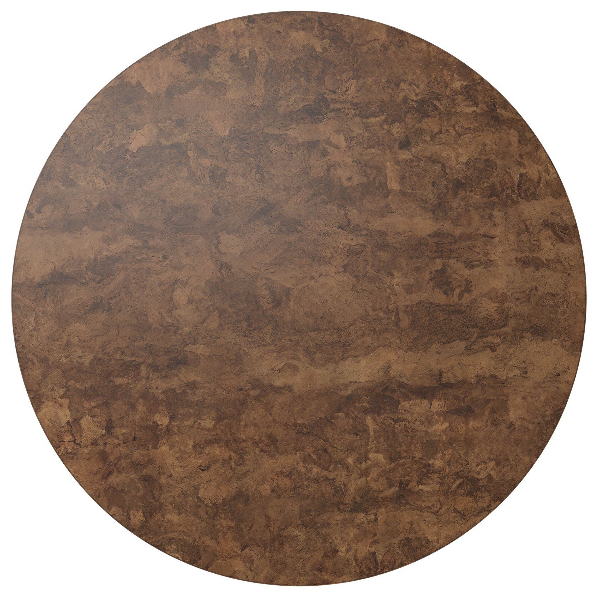 Hudson Round Coffee Table, Dark Bark Paper