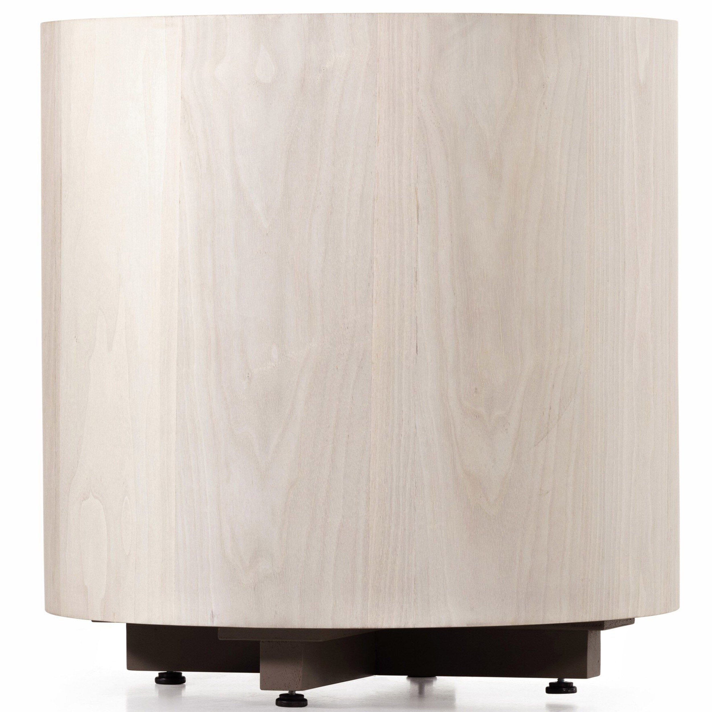 Hudson Round End Table, Ashen Walnut