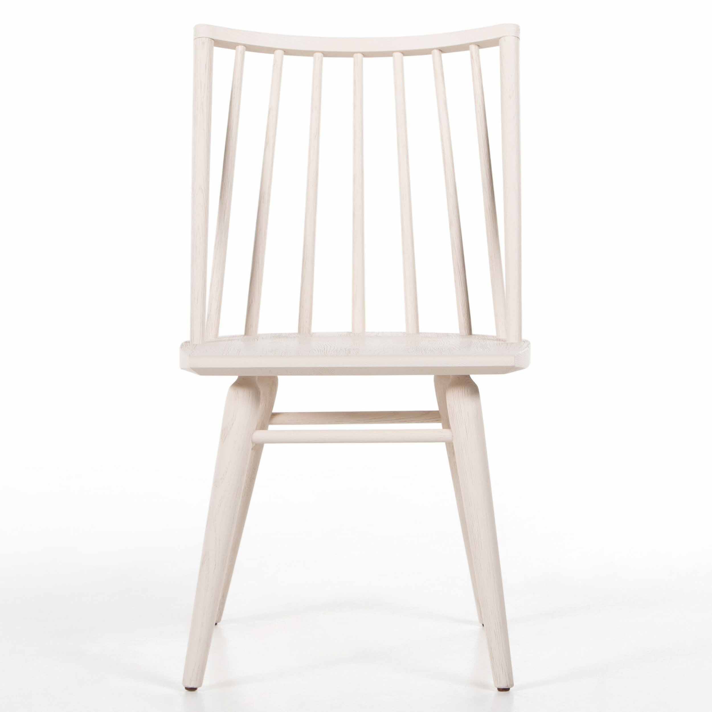 Lewis Windsor Chair, Off White Oak Solid