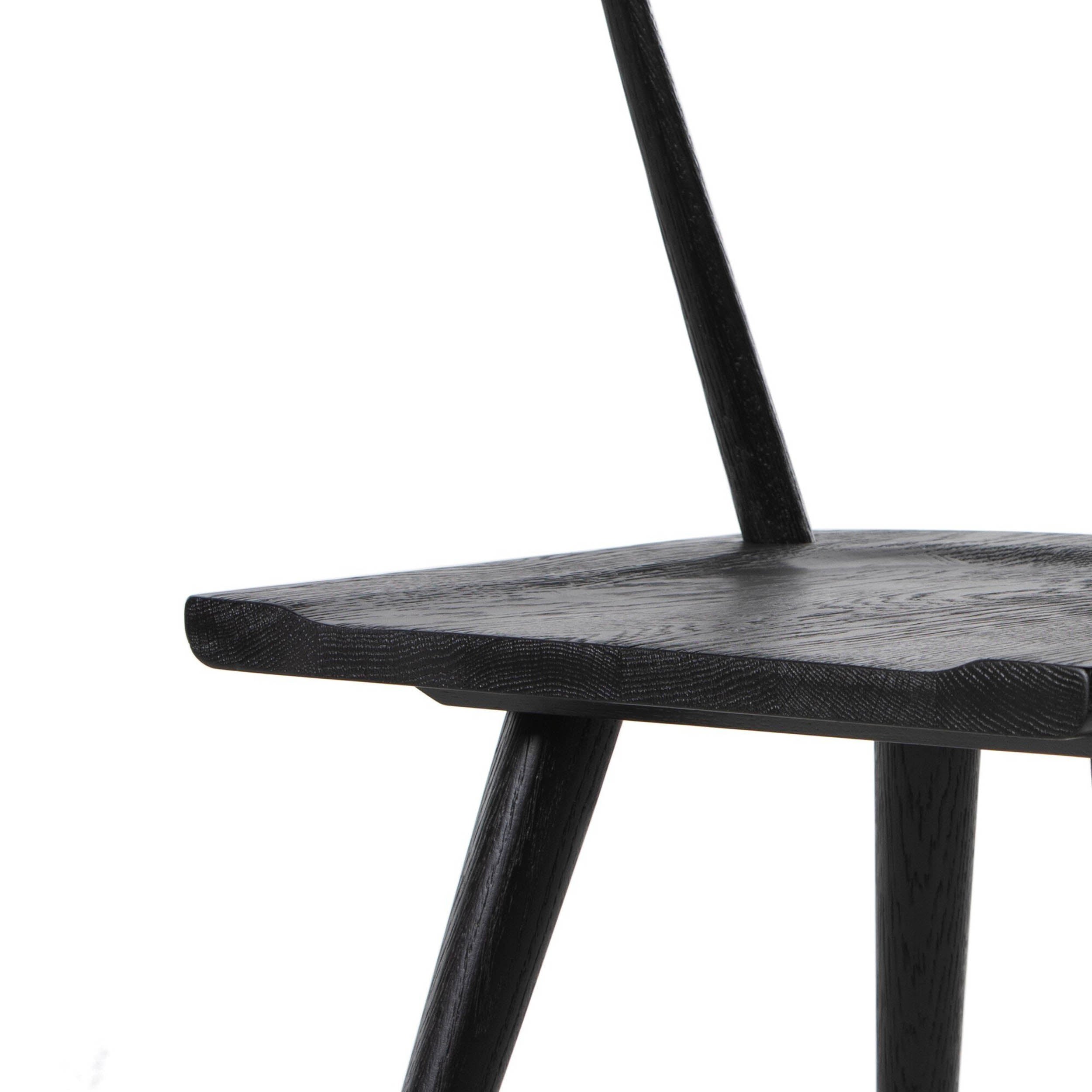 Ripley Dining Chair, Black Oak