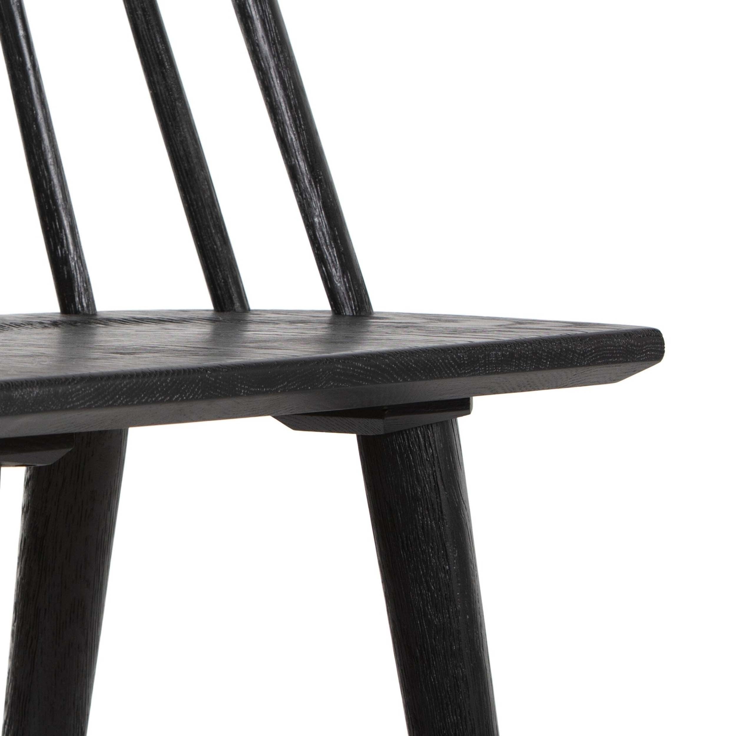 Lewis Windsor Bar + Counter Stool, Black Oak