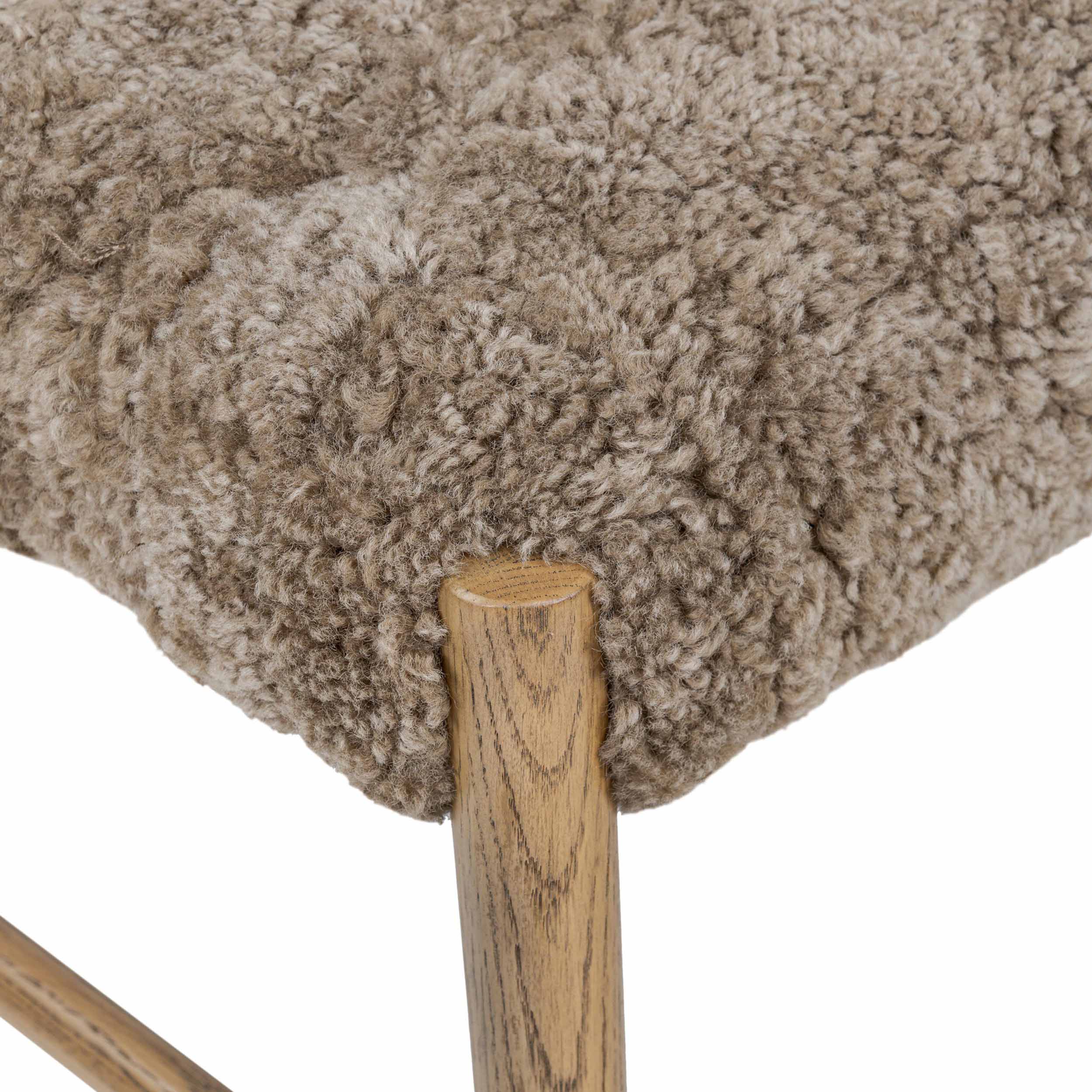 Glenmore Dining Chair, Taupe Shearling, 107654-026