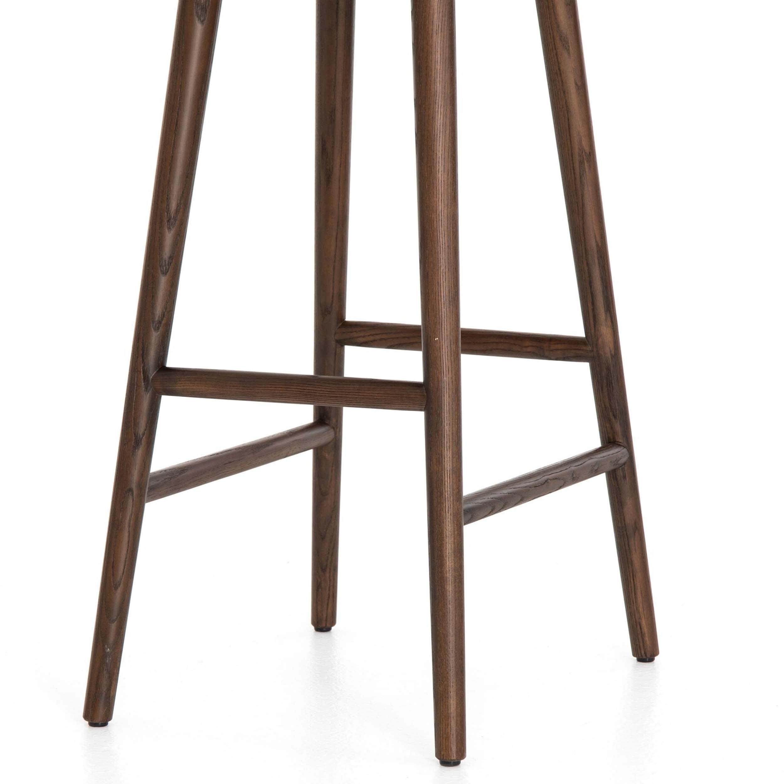 Union Bar + Counter Stool, Distressed Black, Warm Parawood