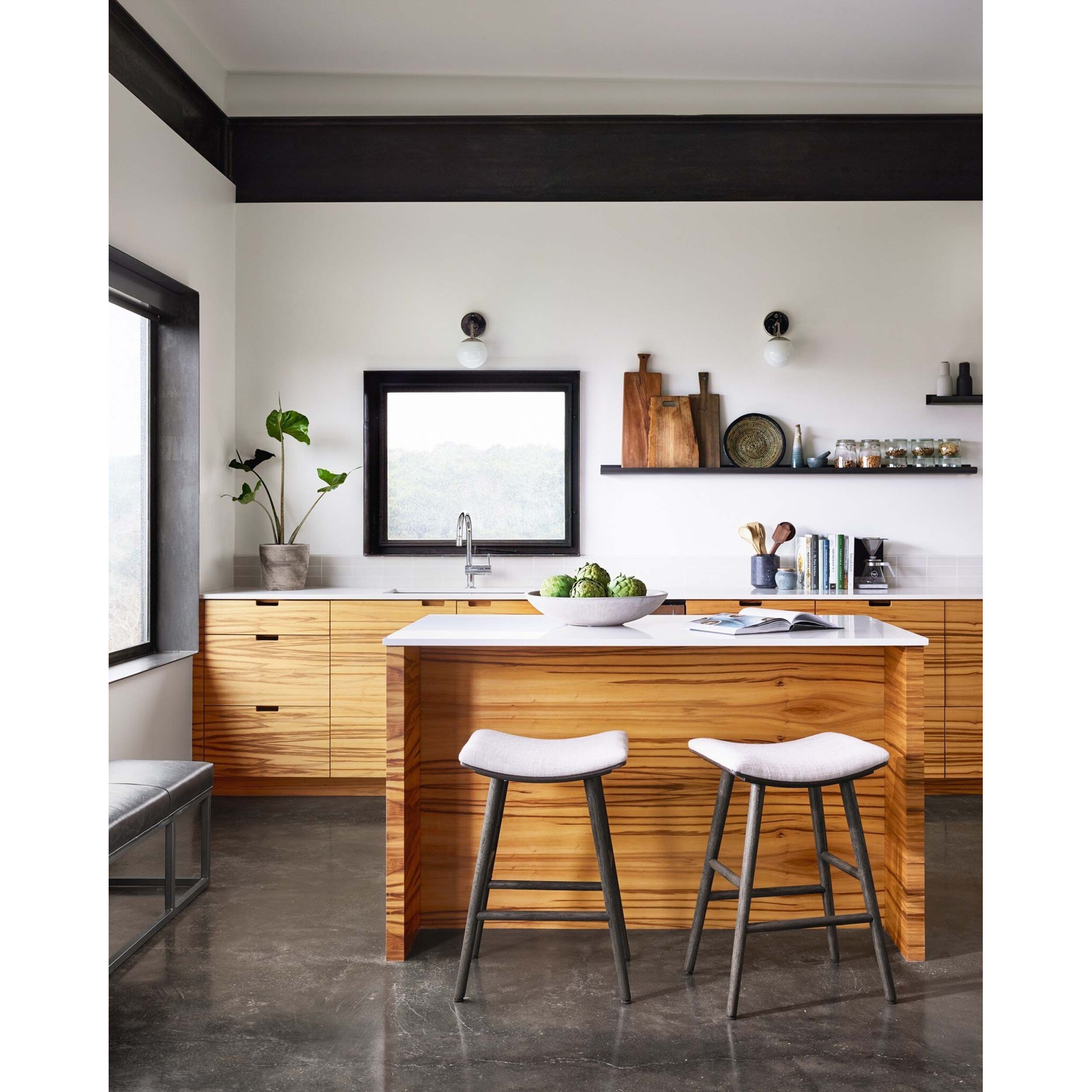Union Bar + Counter Stool, Essence Natural, Light Carbon Ash